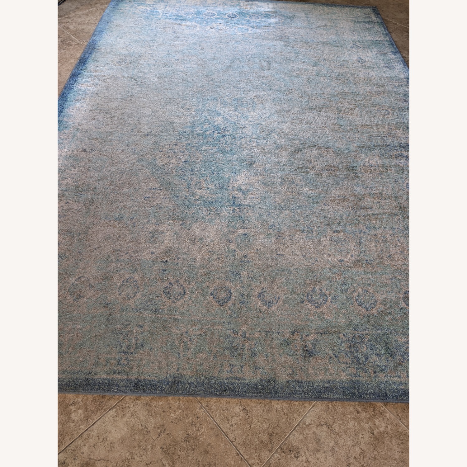 CISCO Brothers Blue Wool Blend Area Rug 6' x 9' - image-1