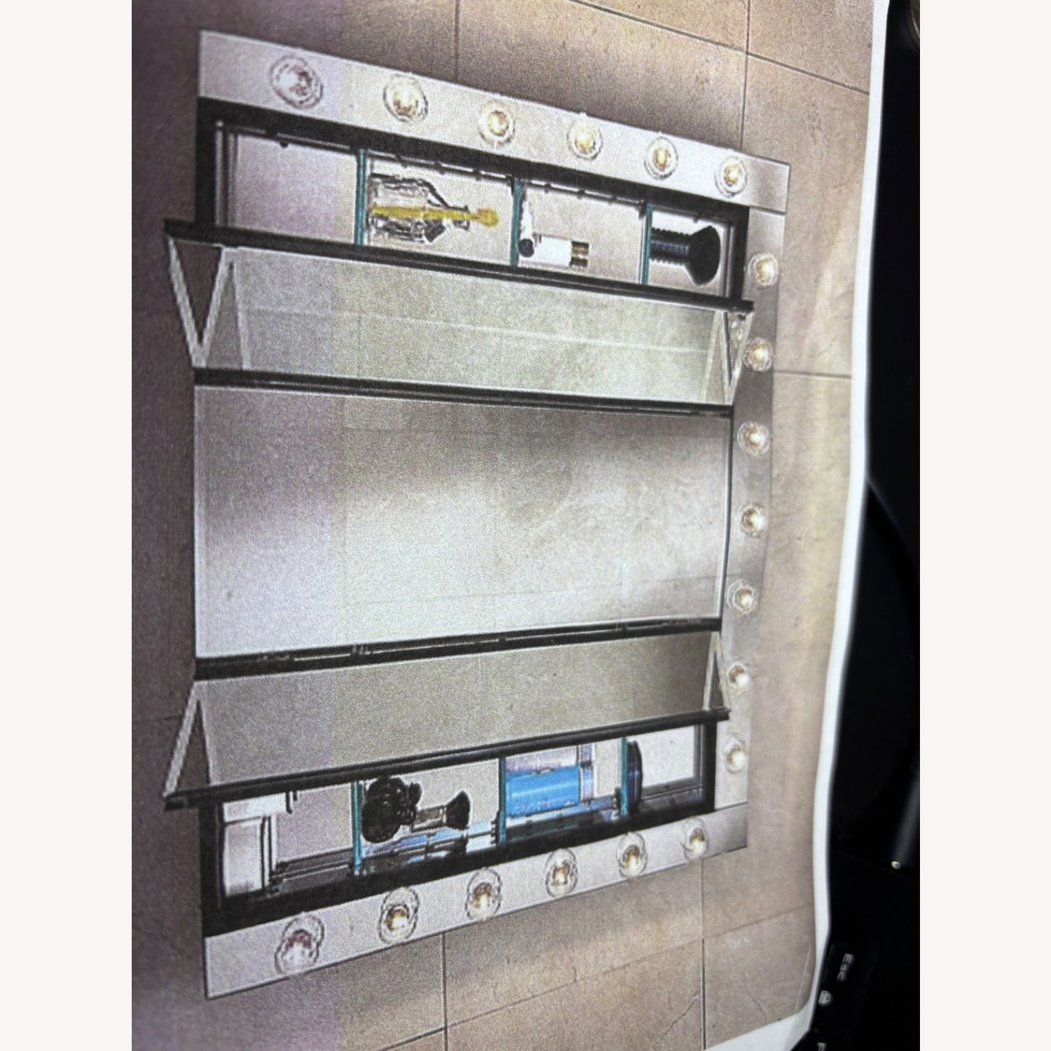 Silver Mirrored Glass Wall Decor - image-3