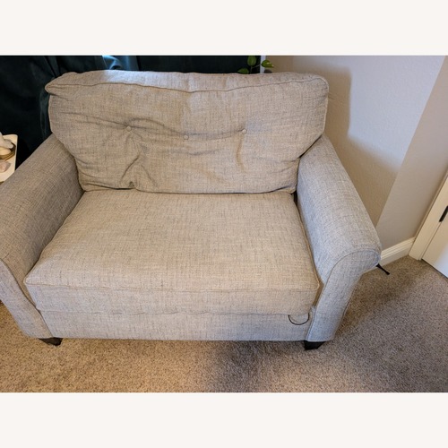 Used La-Z-Boy Light Gray Fabric Loveseat for sale on AptDeco