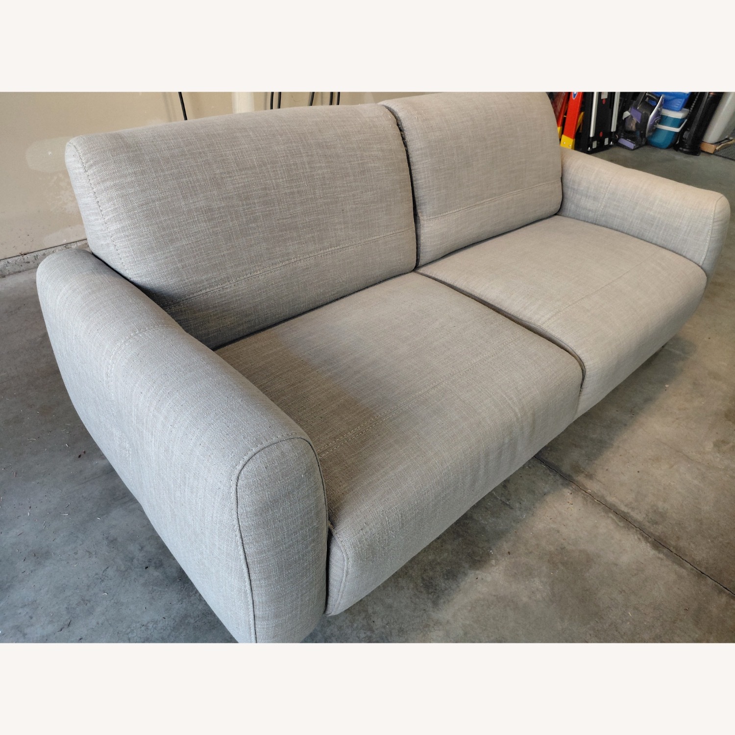 Kasala Funiture Light Gray Fabric 2 Seater Sofa - image-2