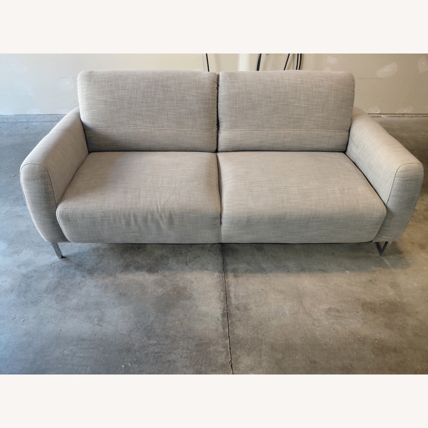 Kasala Funiture Light Gray Fabric 2 Seater Sofa - image-1