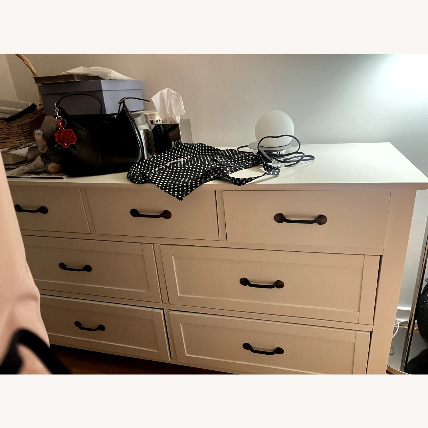 Pottery Barn Stratton White Wood Veneer Dresser - image-1