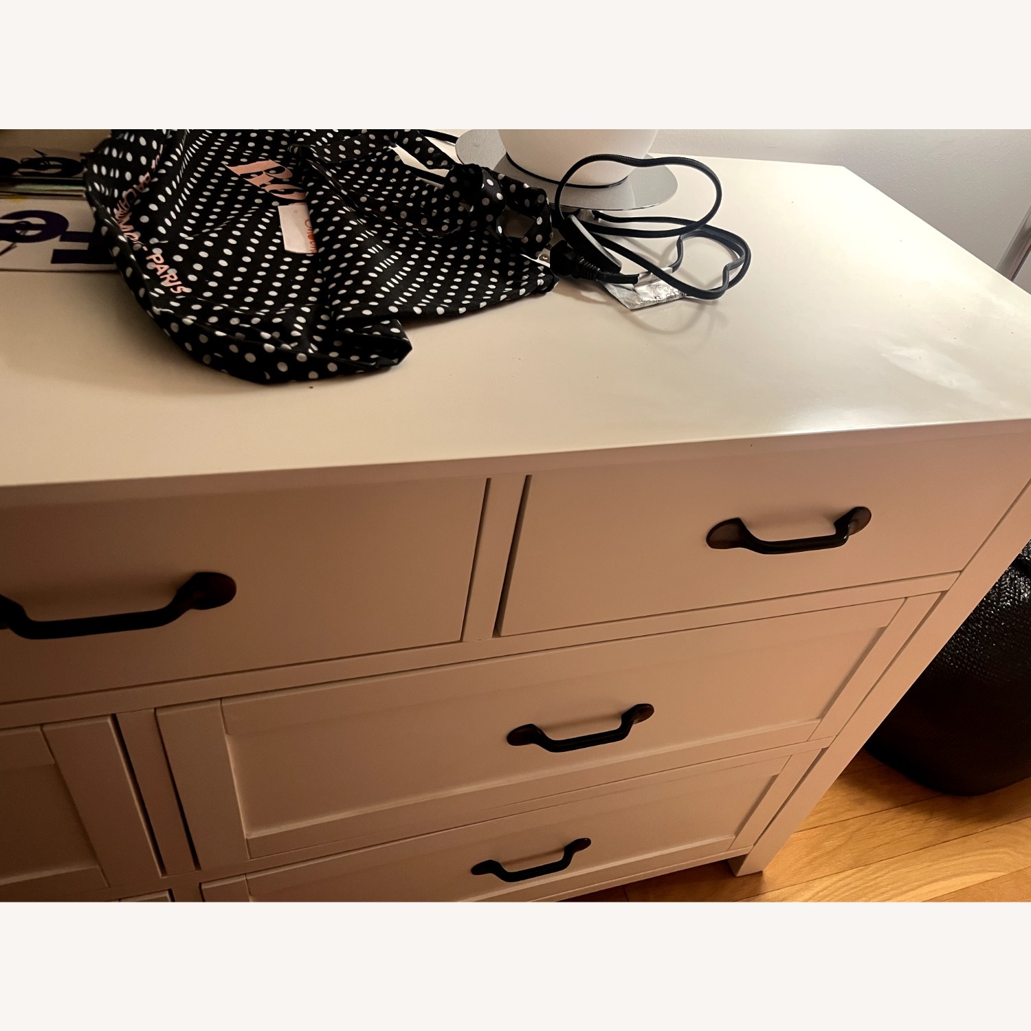 Pottery Barn Stratton White Wood Veneer Dresser - image-5