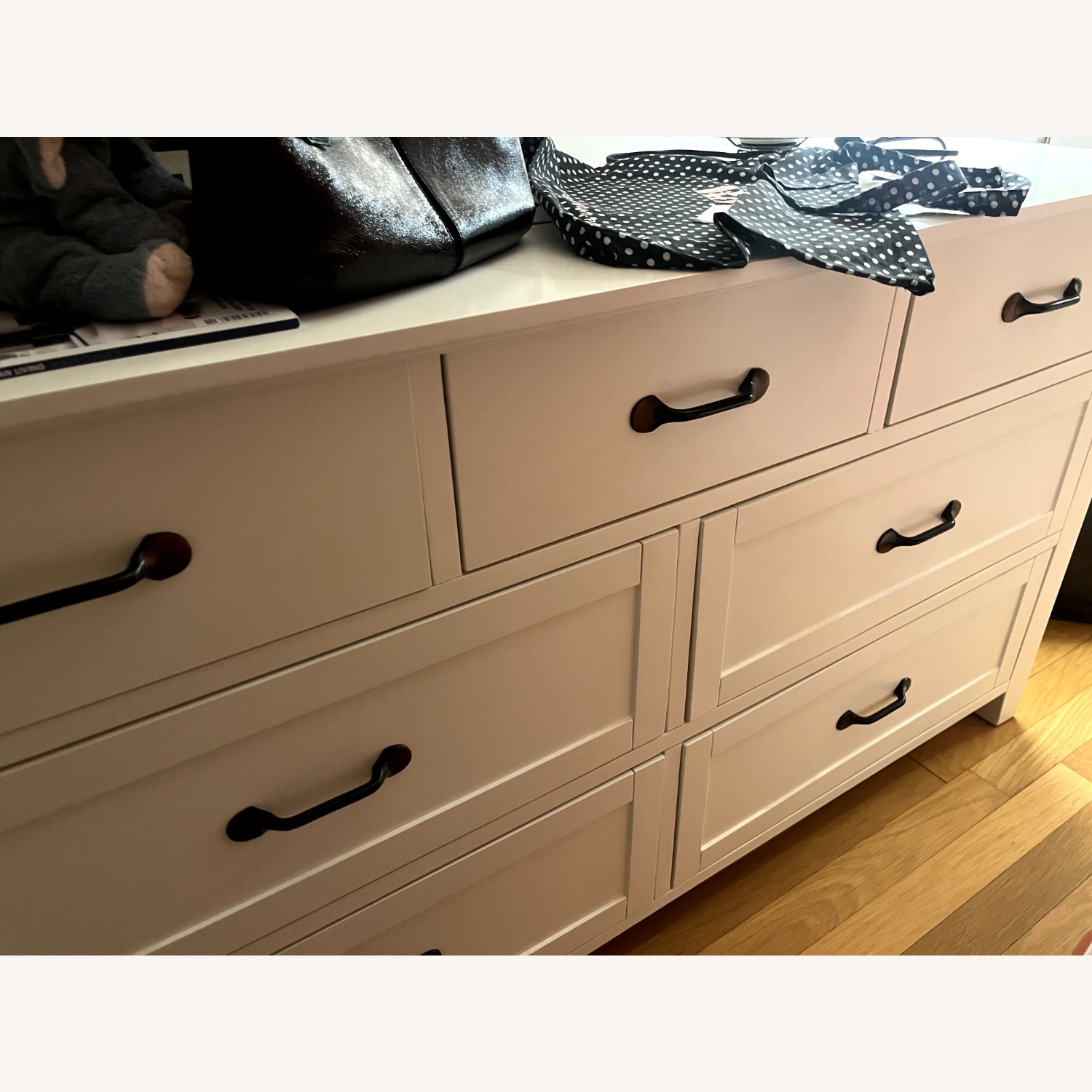 Pottery Barn Stratton White Wood Veneer Dresser - image-3