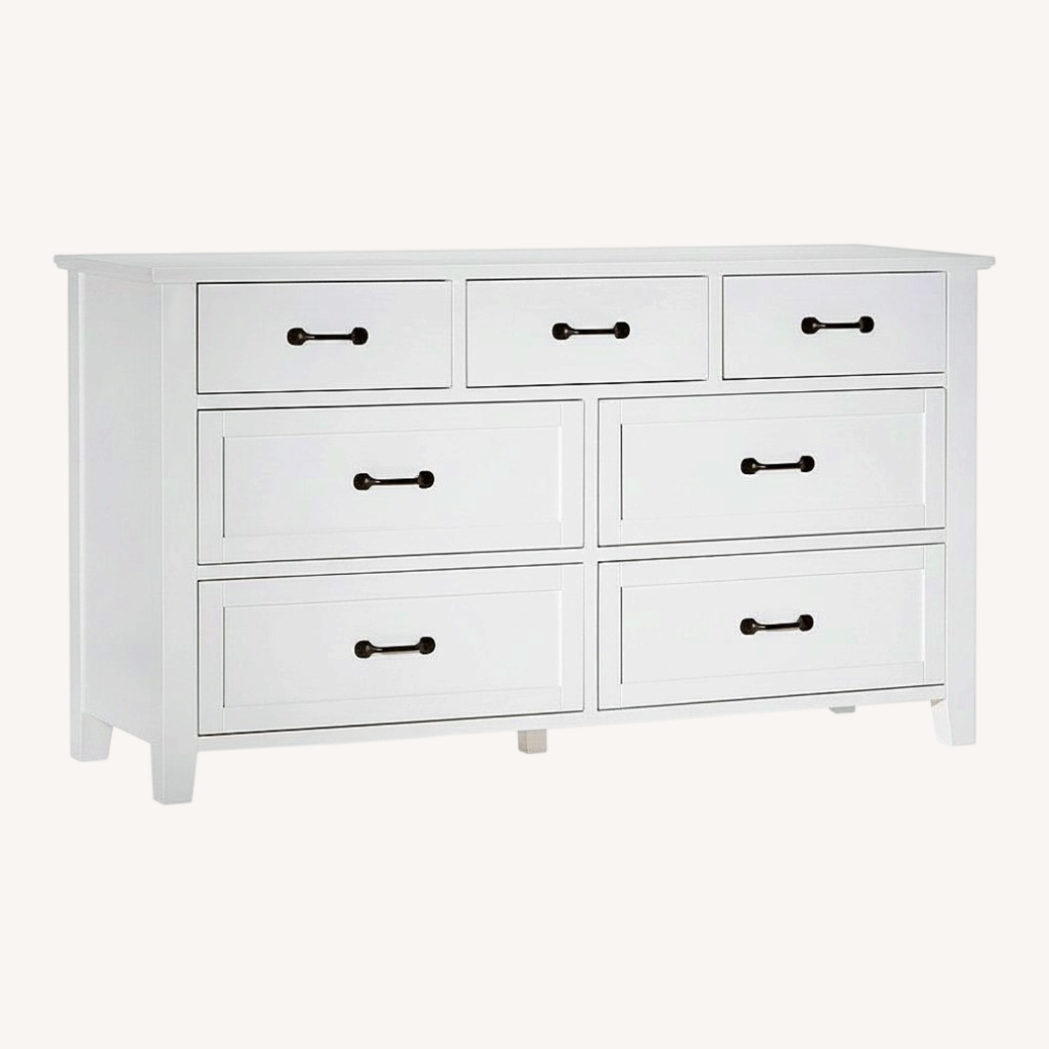 Pottery Barn Stratton White Wood Veneer Dresser - image-0