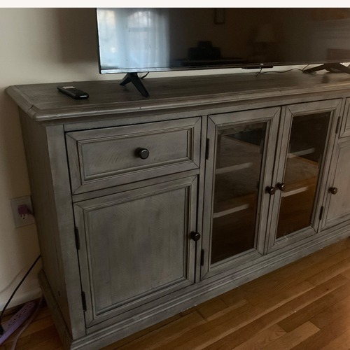 Used Havertys Dark Gray Beckley Console for sale on AptDeco