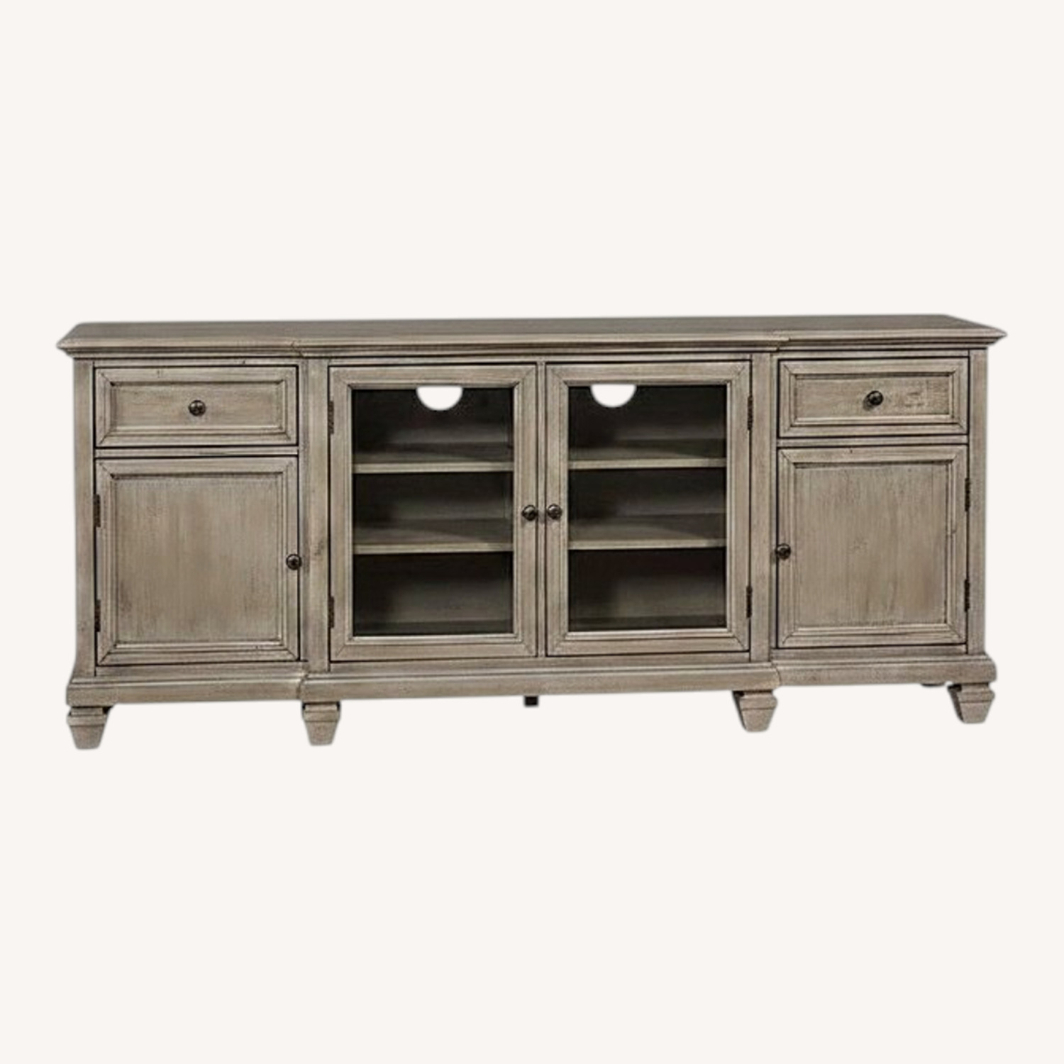 Havertys Dark Gray Beckley Console - image-0