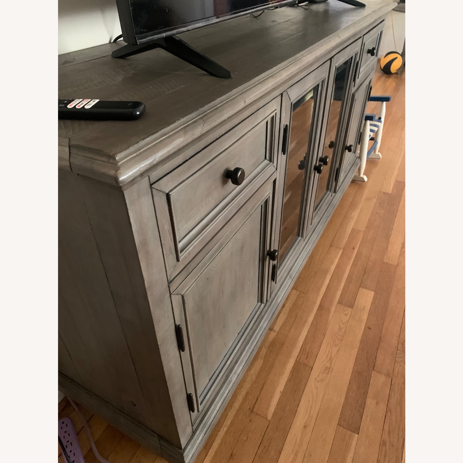 Havertys Dark Gray Beckley Console - image-3