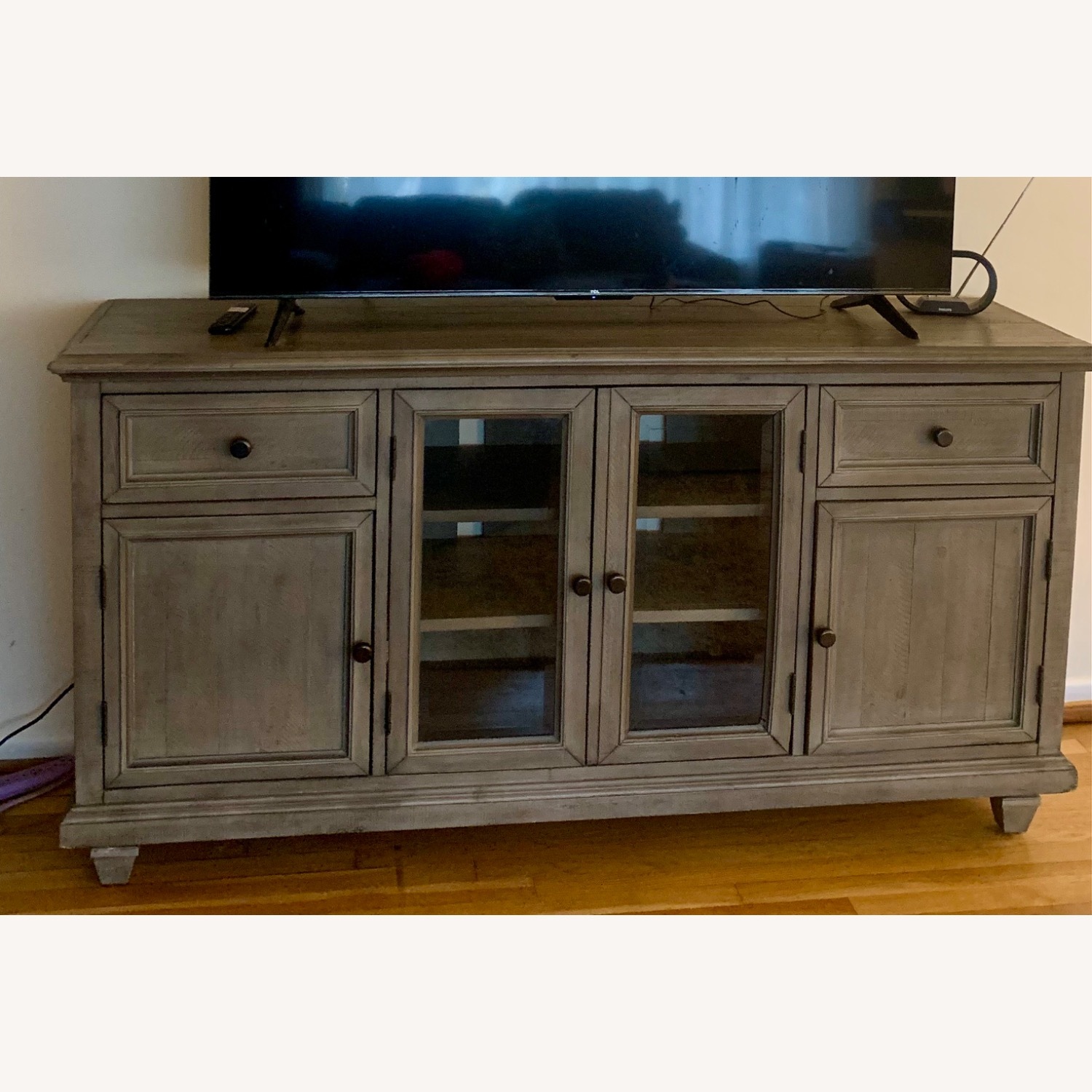 Havertys Dark Gray Beckley Console - image-2