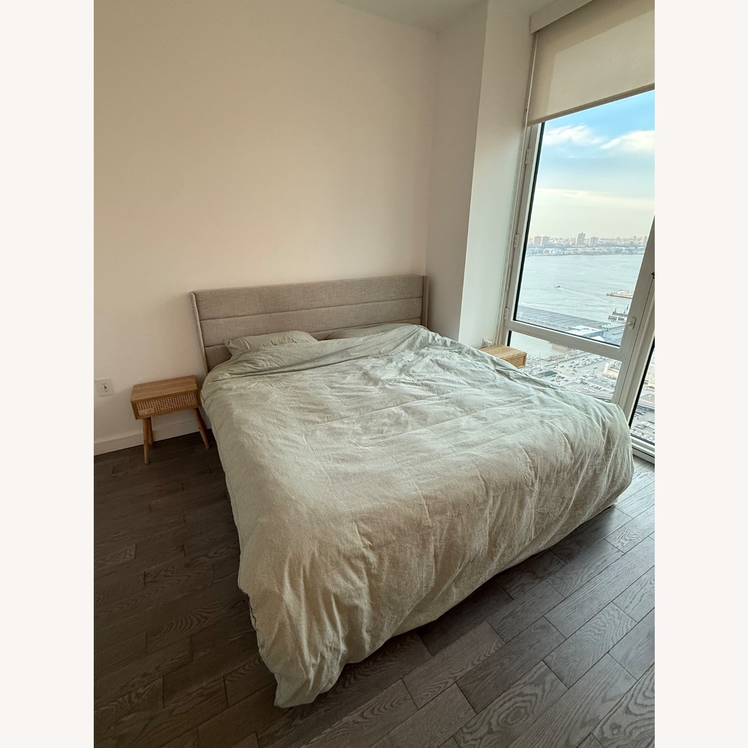 Braya Light Grey King Size Bedframe with Storage  - image-1