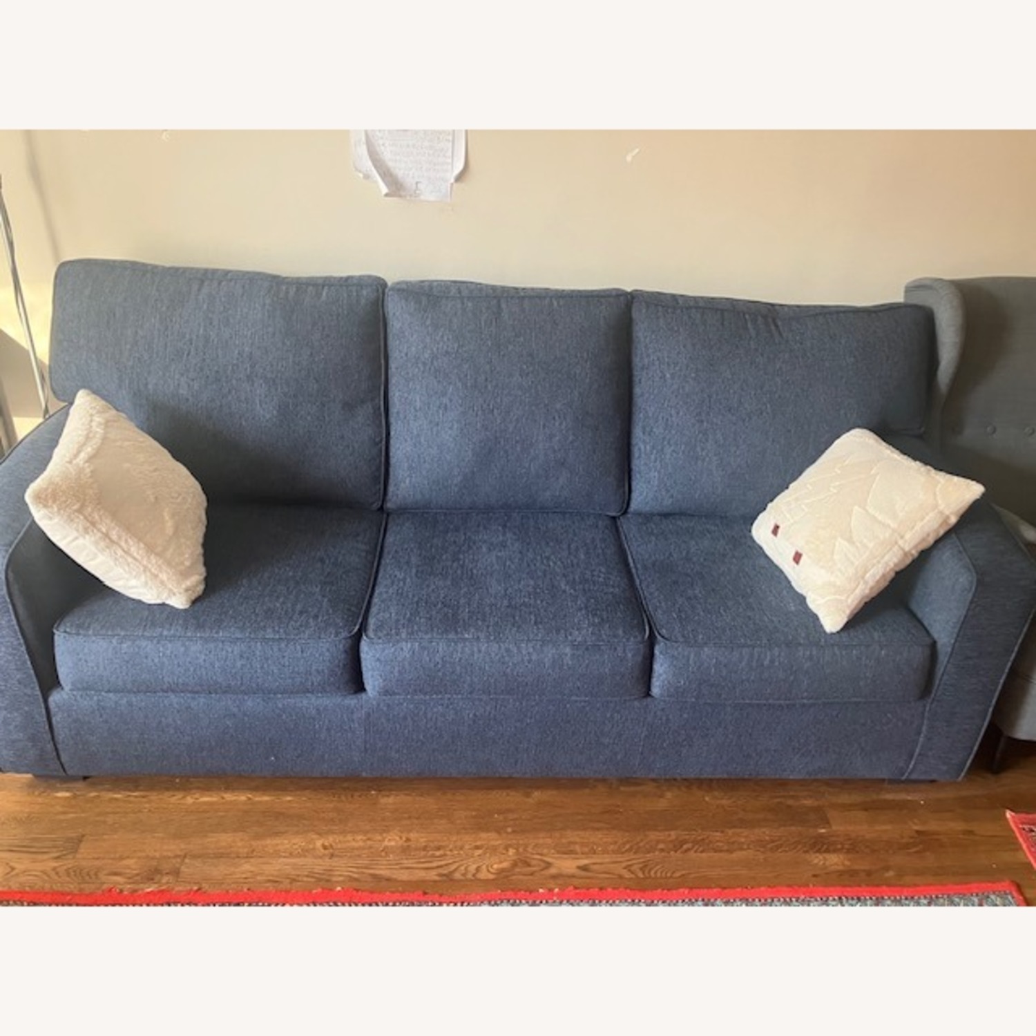Raymour & Flanigan Gabe Blue Fabric Sleeper Sofa - image-2