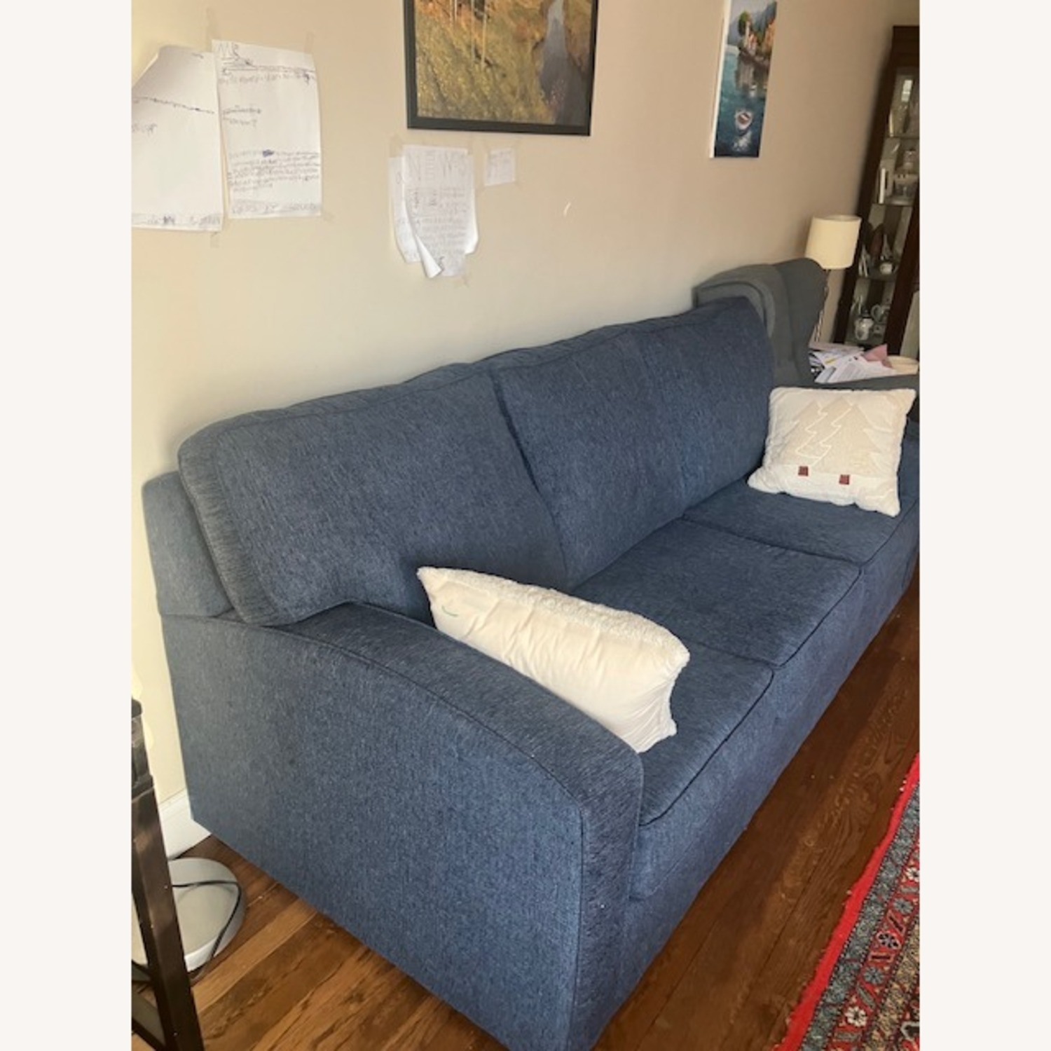 Raymour & Flanigan Gabe Blue Fabric Sleeper Sofa - image-3