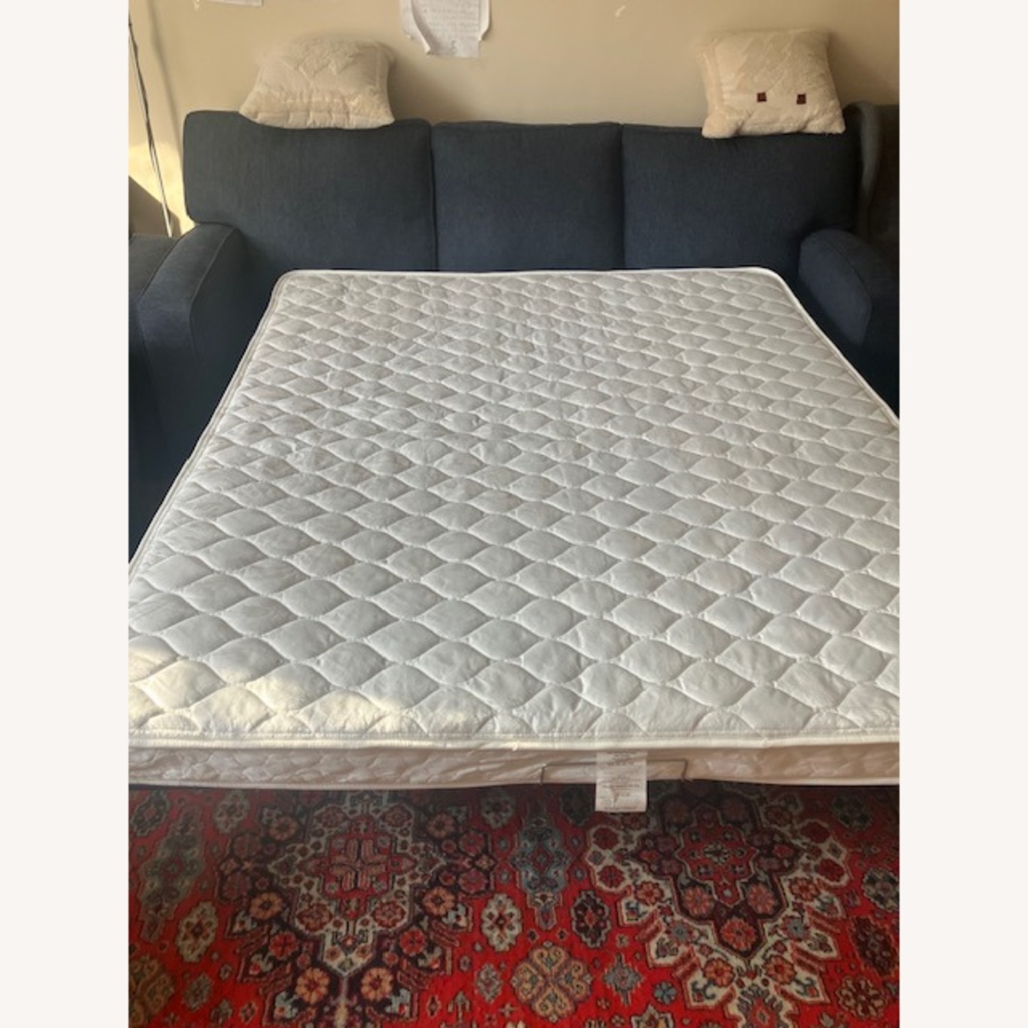 Raymour & Flanigan Gabe Blue Fabric Sleeper Sofa - image-4