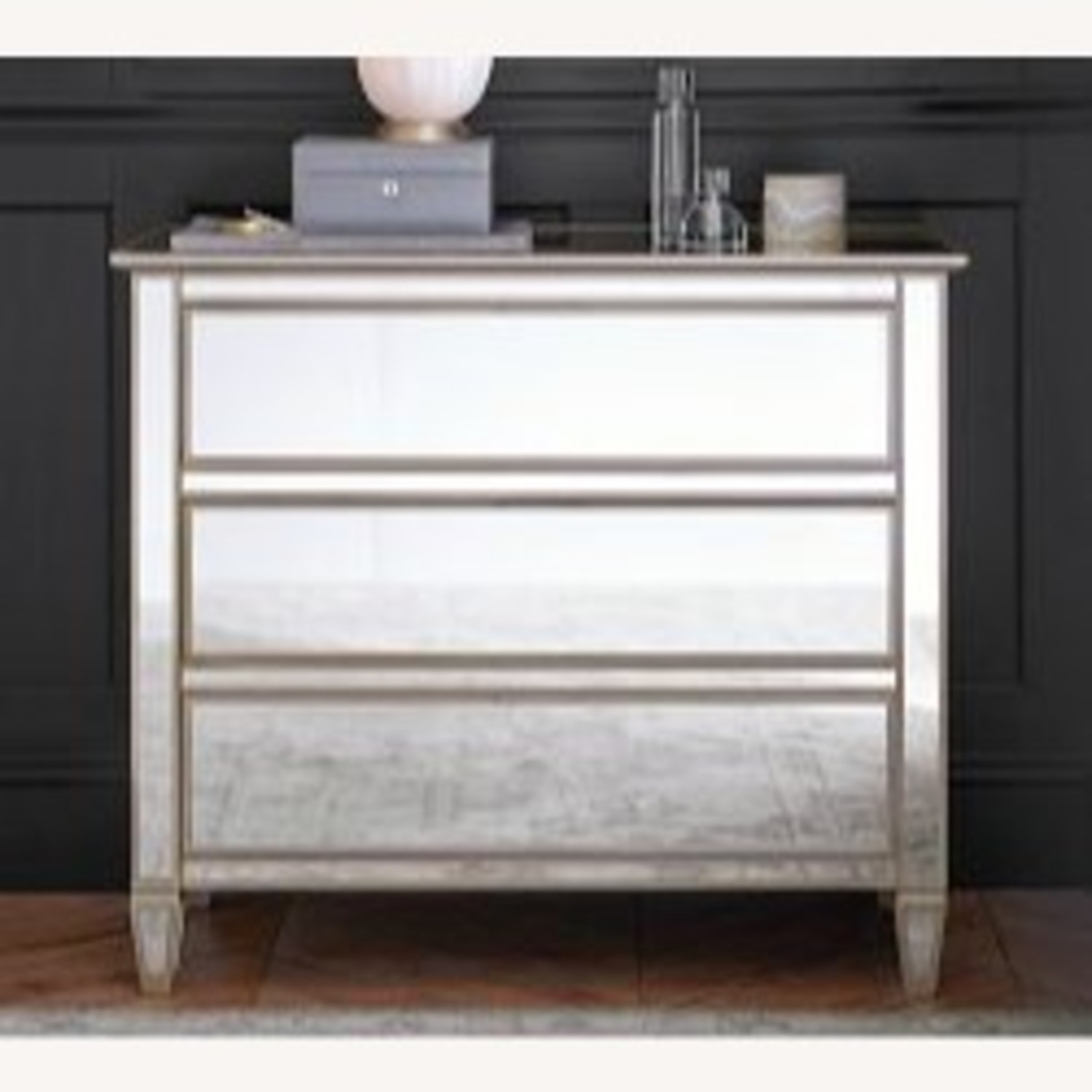 Pottery Barn Park 3 - Drawer Mirrored Dresser - image-2