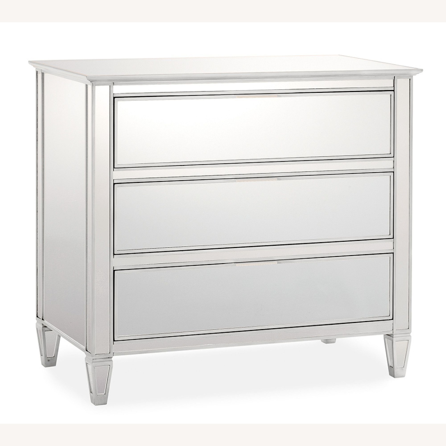 Pottery Barn Park 3 - Drawer Mirrored Dresser - image-4