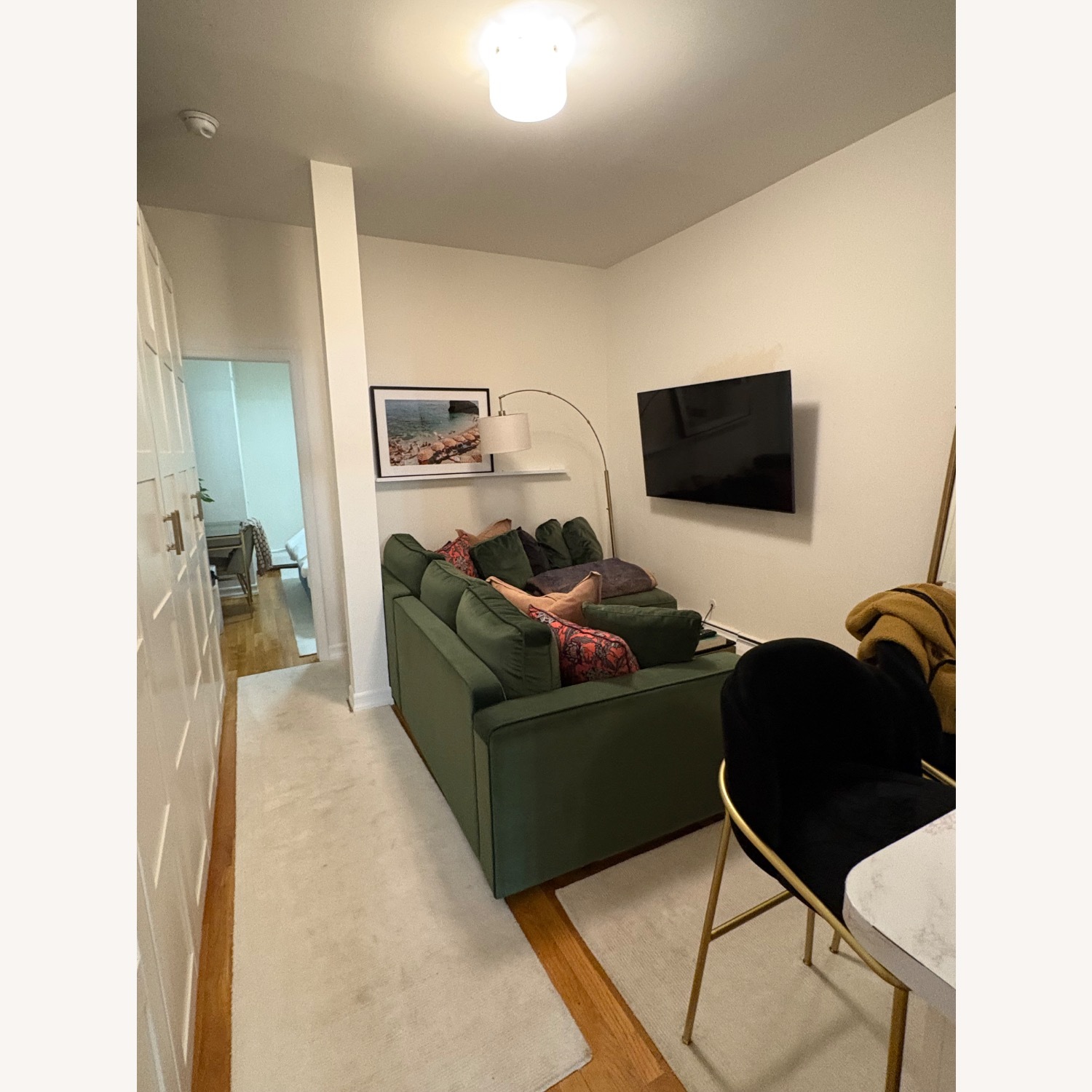 Interior Define James Green Suede 3+ Piece Sectional - image-2