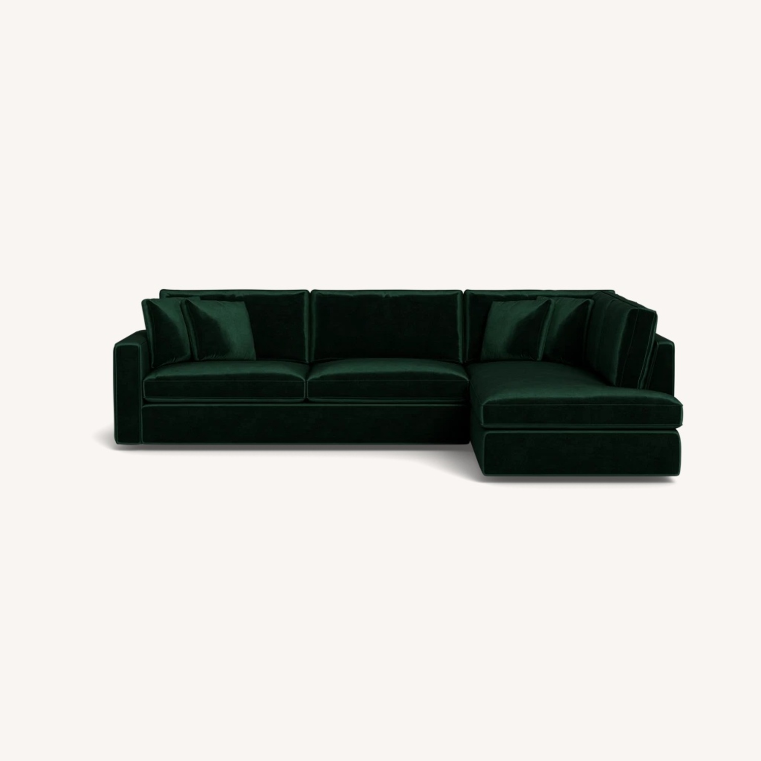 Interior Define James Green Suede 3+ Piece Sectional - image-5
