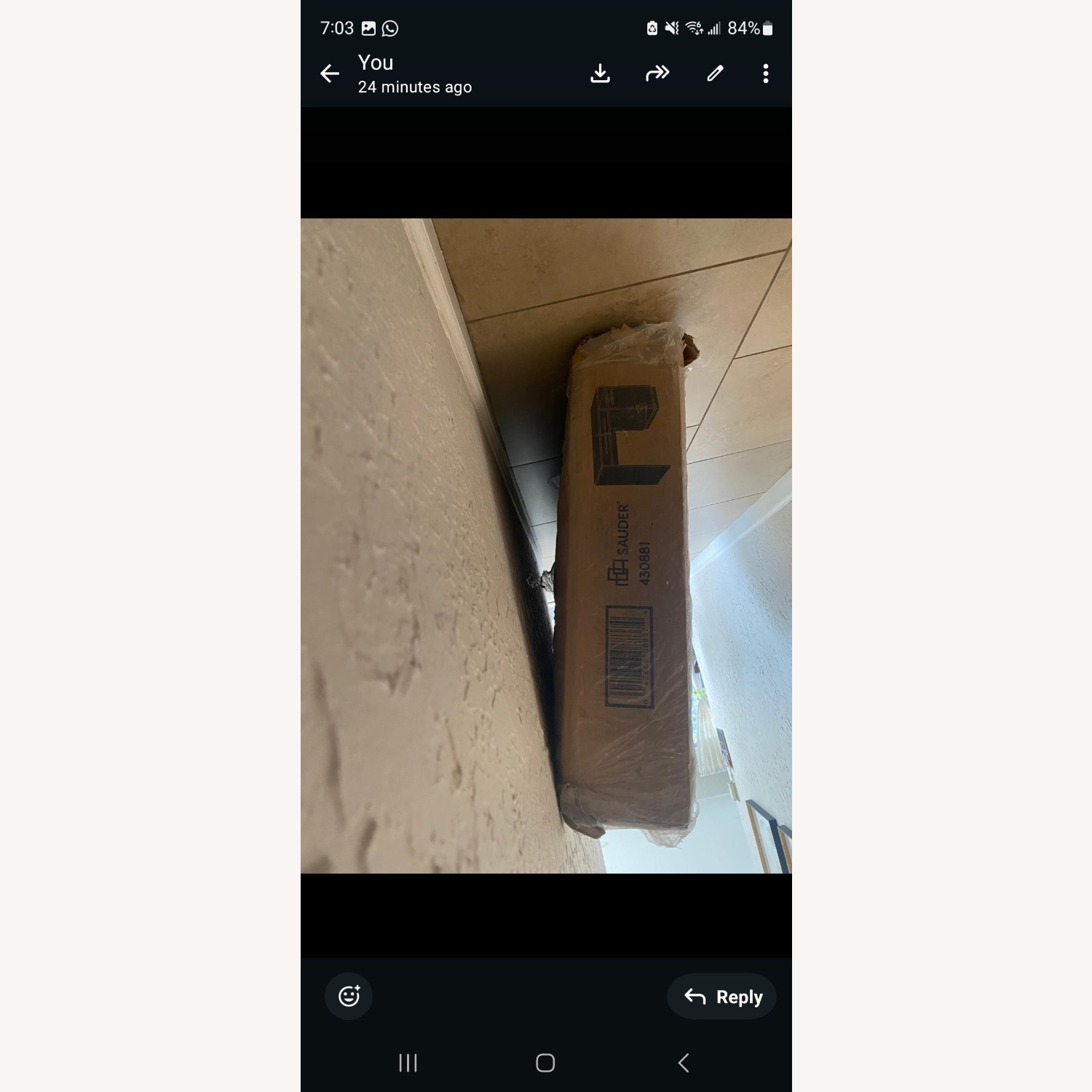 Sauder White Wood Desk - image-2