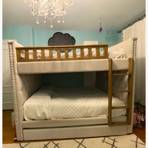 Used Restoration Hardware Chesterfield Tufted Bunk Bed With Trundle for sale on AptDeco
