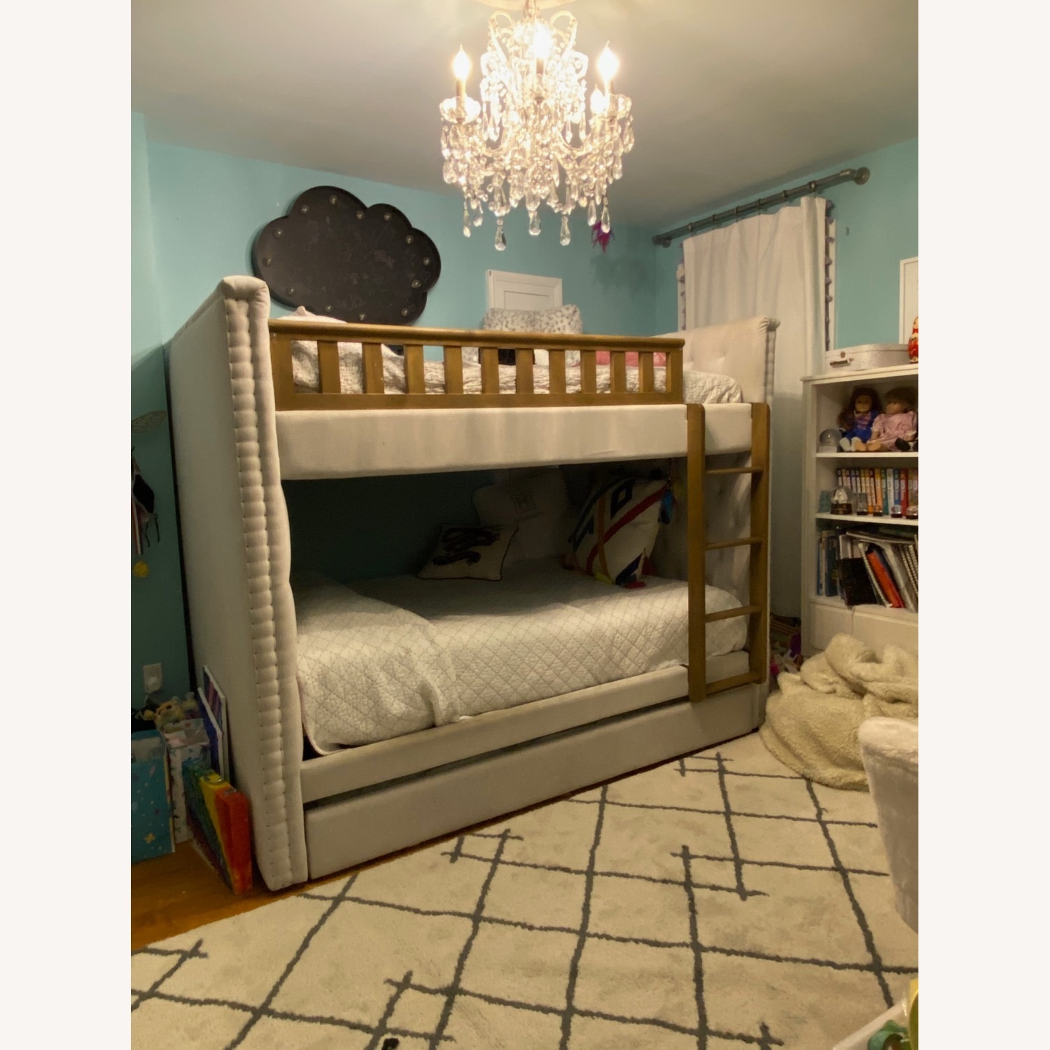 Restoration Hardware Chesterfield Tufted Bunk Bed With Trundle - image-5