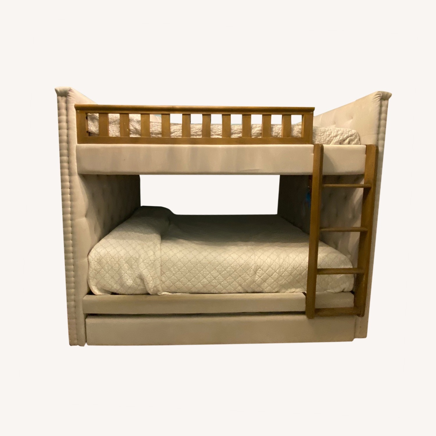 Restoration Hardware Chesterfield Tufted Bunk Bed With Trundle - image-8