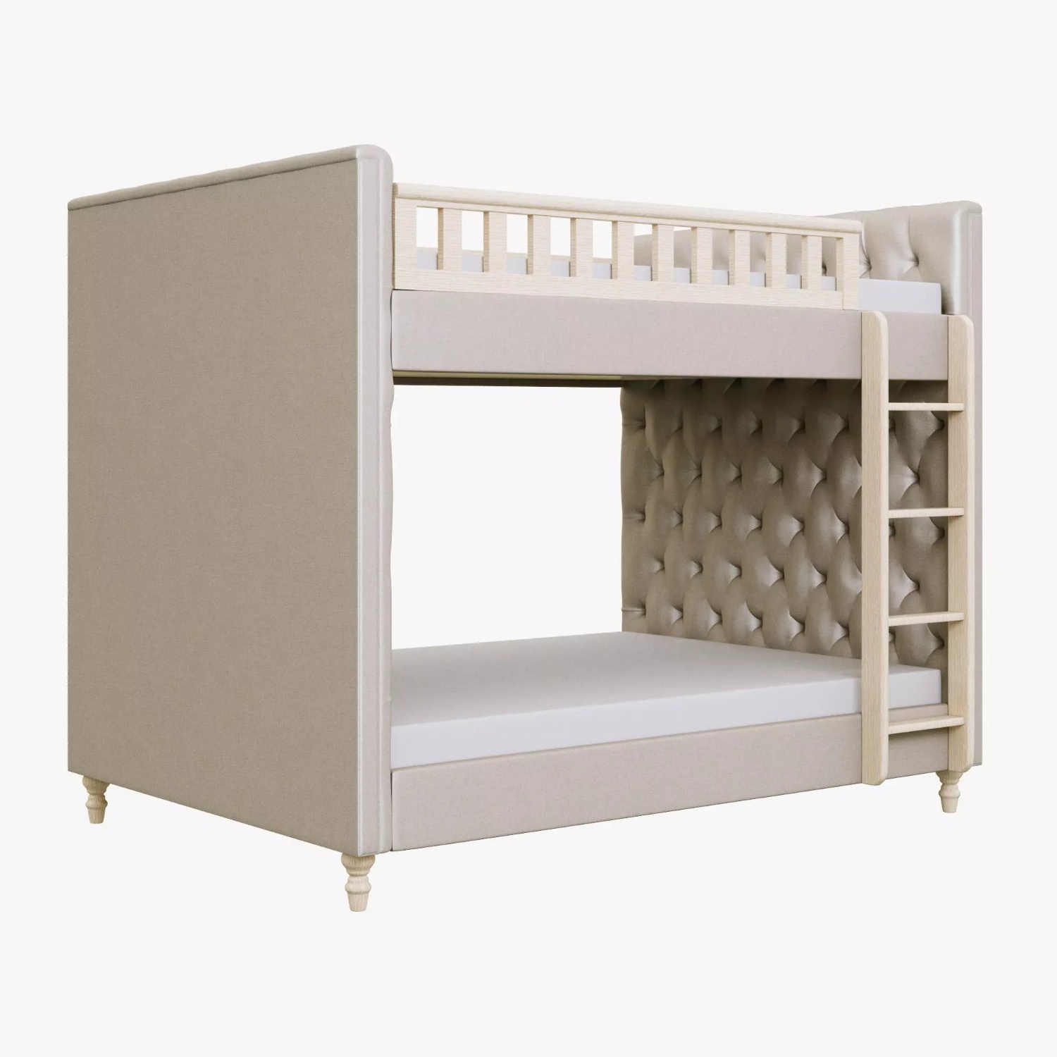 Restoration Hardware Chesterfield Tufted Bunk Bed With Trundle - image-10