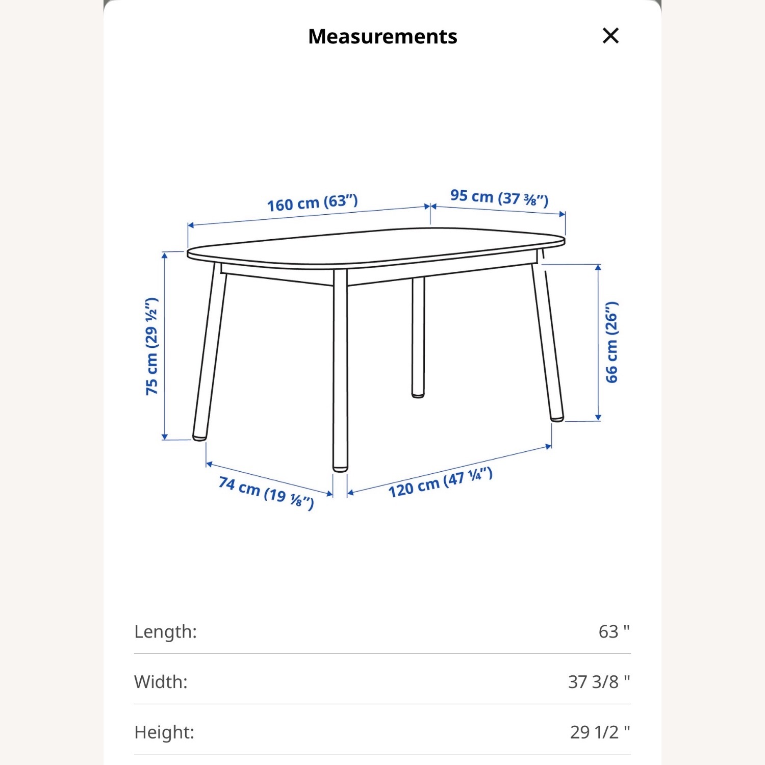 IKEA Vedbo Black Wood Dining Table - image-5