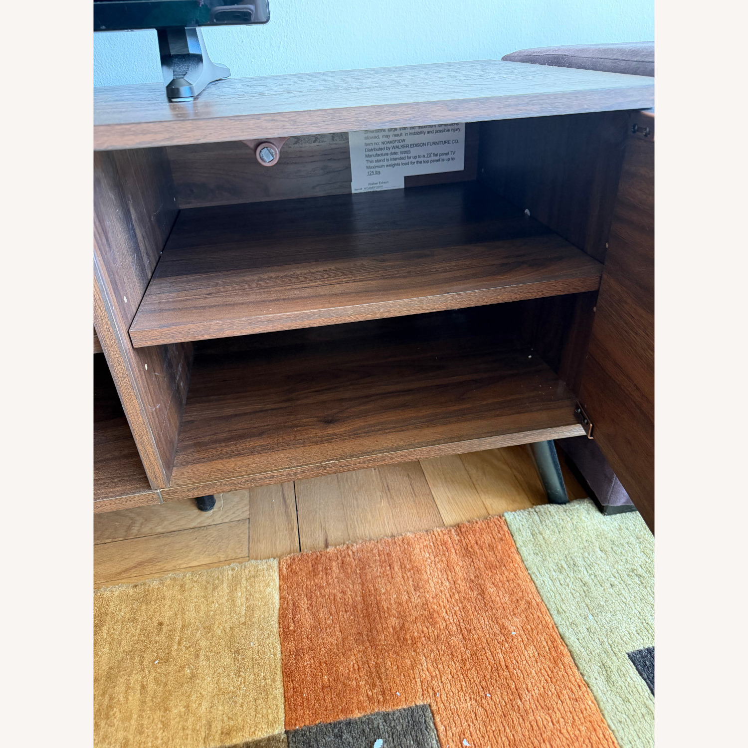 Walker Edison Dark Brown Wood Media Console - image-3