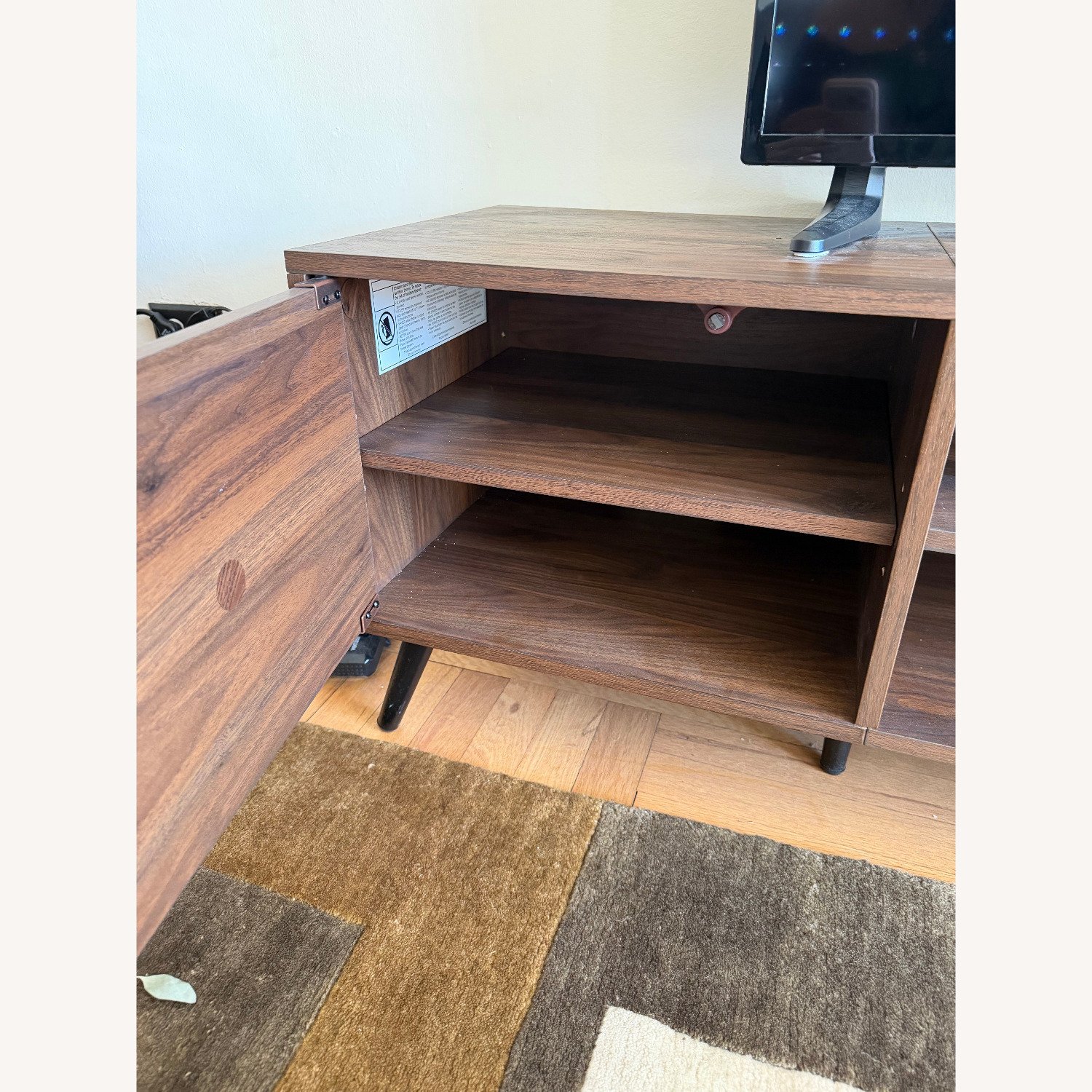 Walker Edison Dark Brown Wood Media Console - image-4