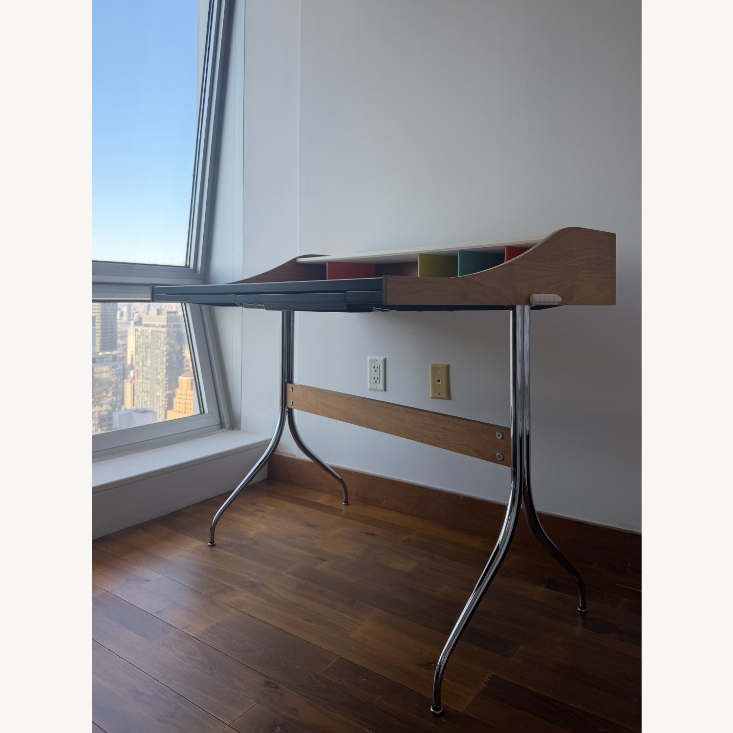 Herman Miller George Nelson Dark Brown Wood Desk - image-3