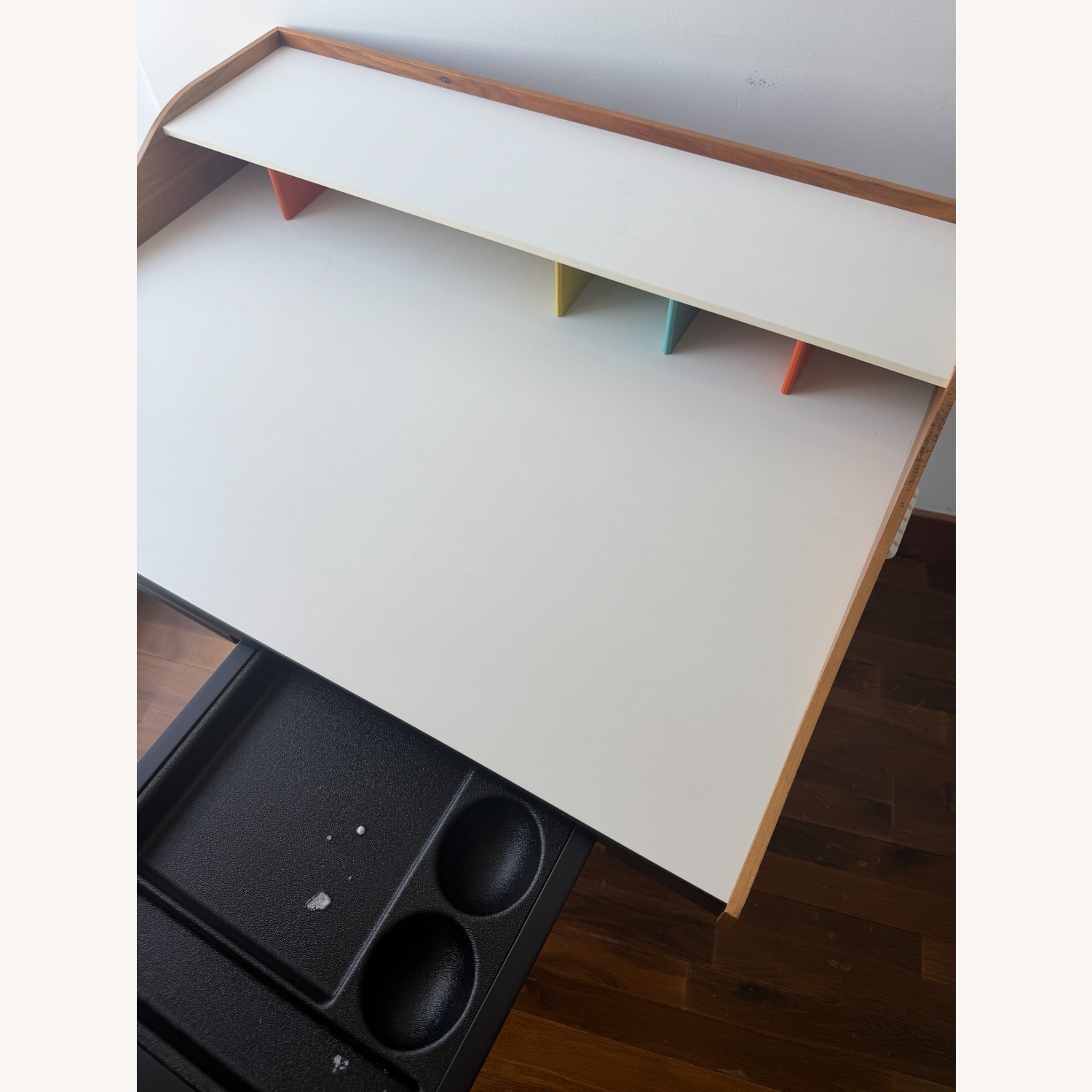 Herman Miller George Nelson Dark Brown Wood Desk - image-2