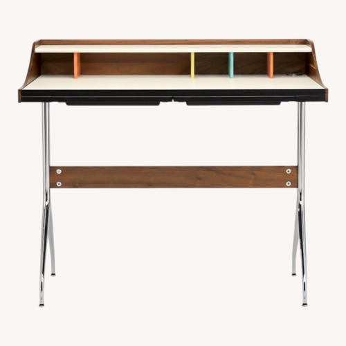 Used Herman Miller George Nelson Dark Brown Wood Desk for sale on AptDeco