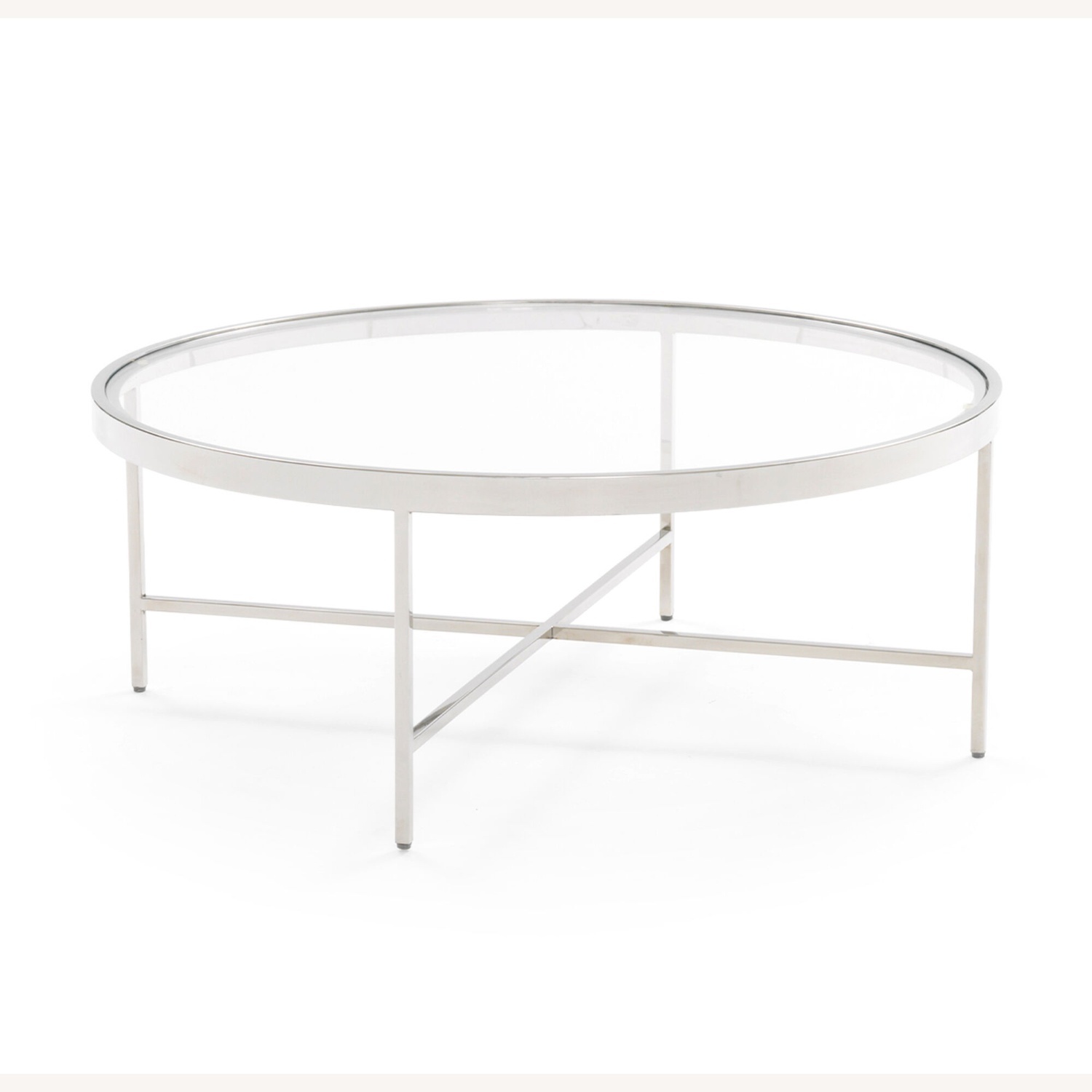 Glass and Chrome Coffee Table - image-4