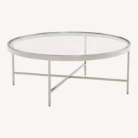 Glass and Chrome Coffee Table