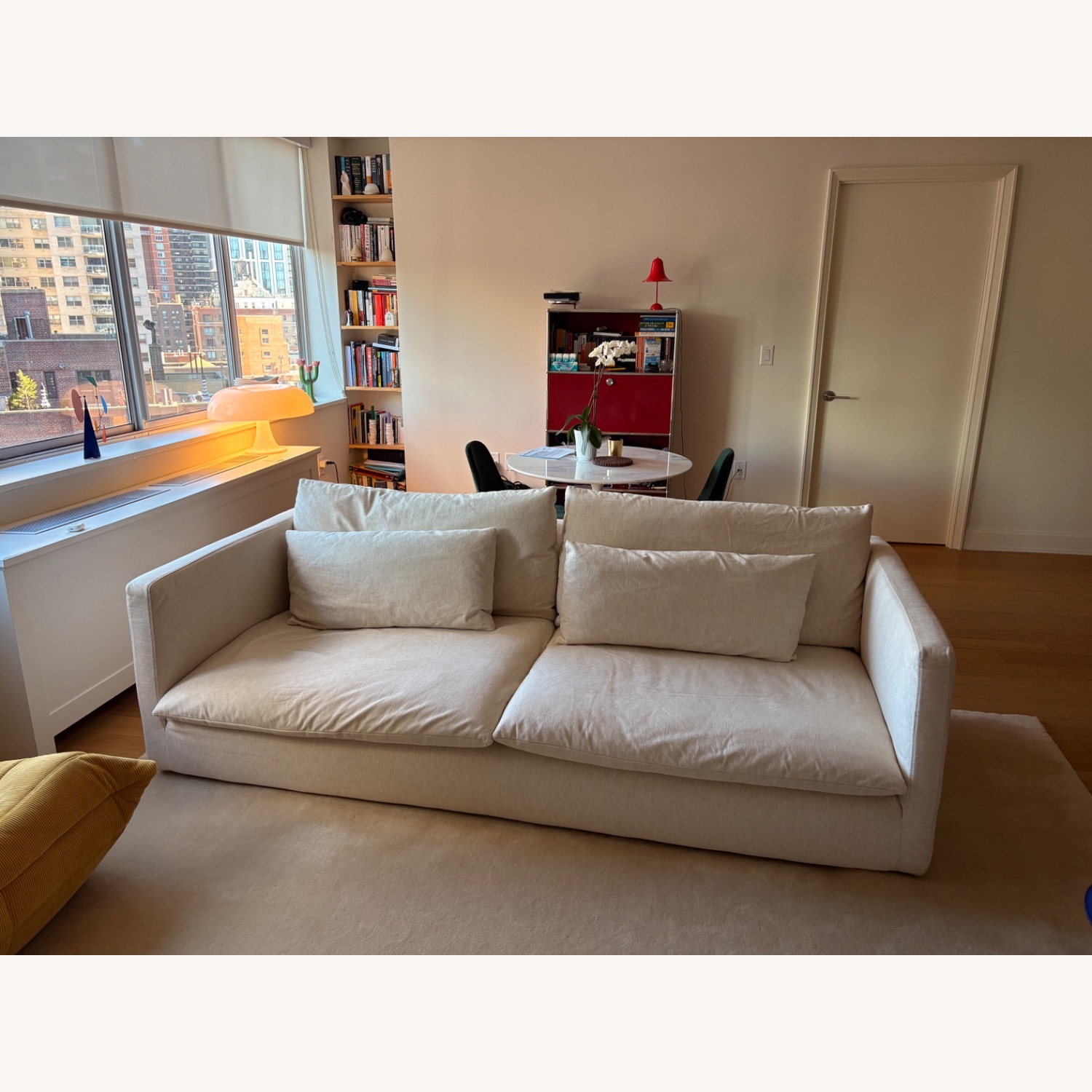 Crate & Barrel Natural Unwind 92" Slipcovered Sofa - image-4