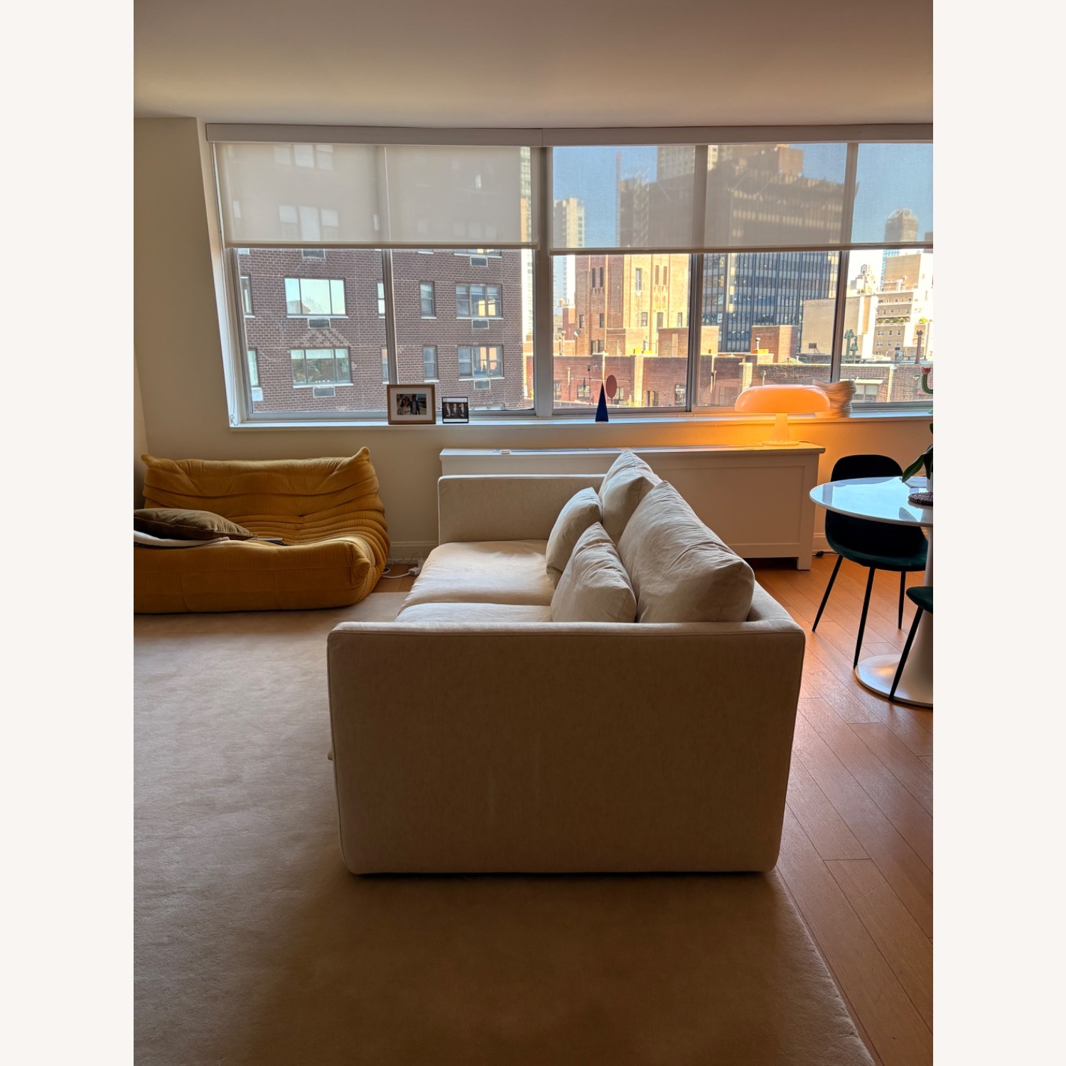 Crate & Barrel Natural Unwind 92" Slipcovered Sofa - image-2