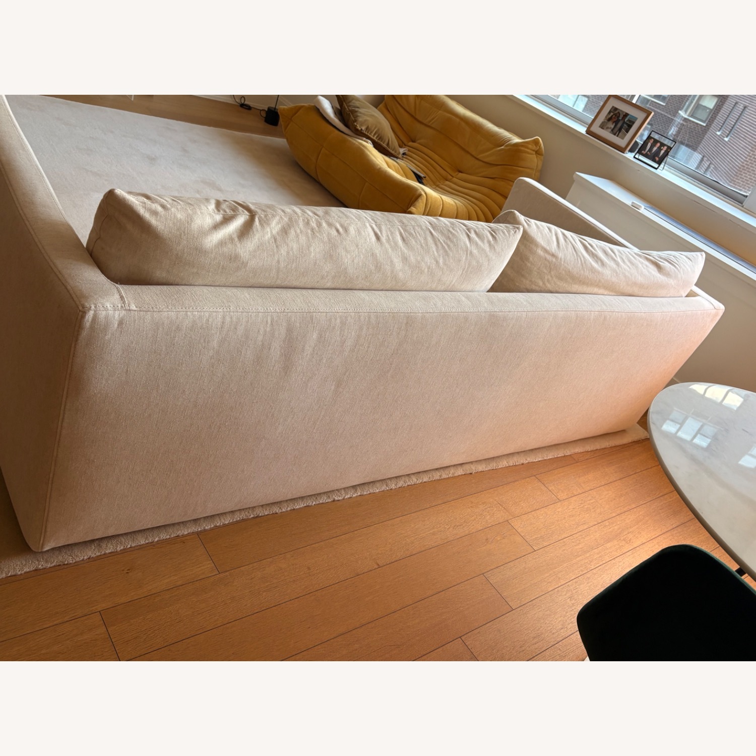 Crate & Barrel Natural Unwind 92" Slipcovered Sofa - image-3