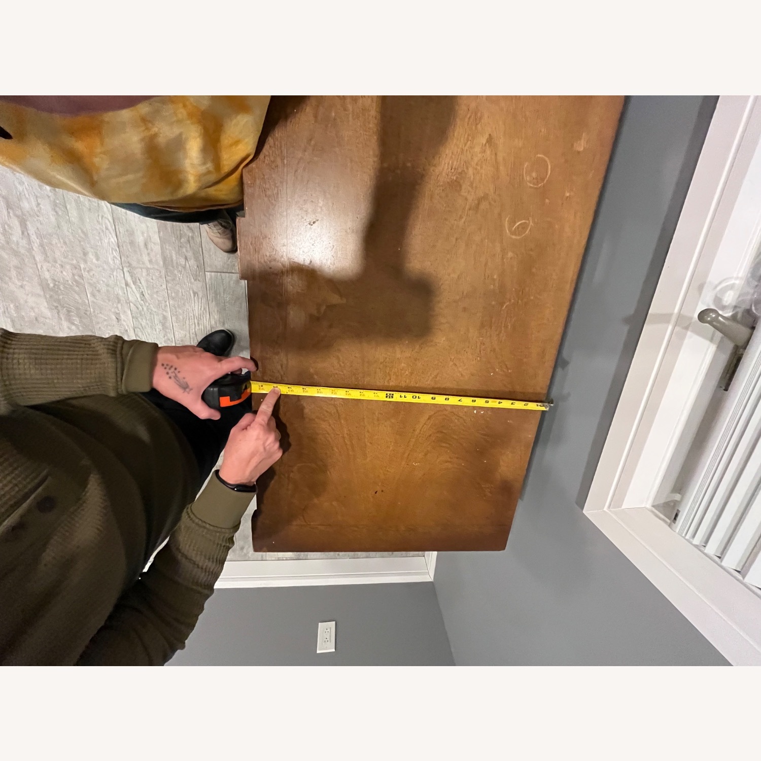 Vintage/Antique  Dark Brown Wood Dresser - image-8