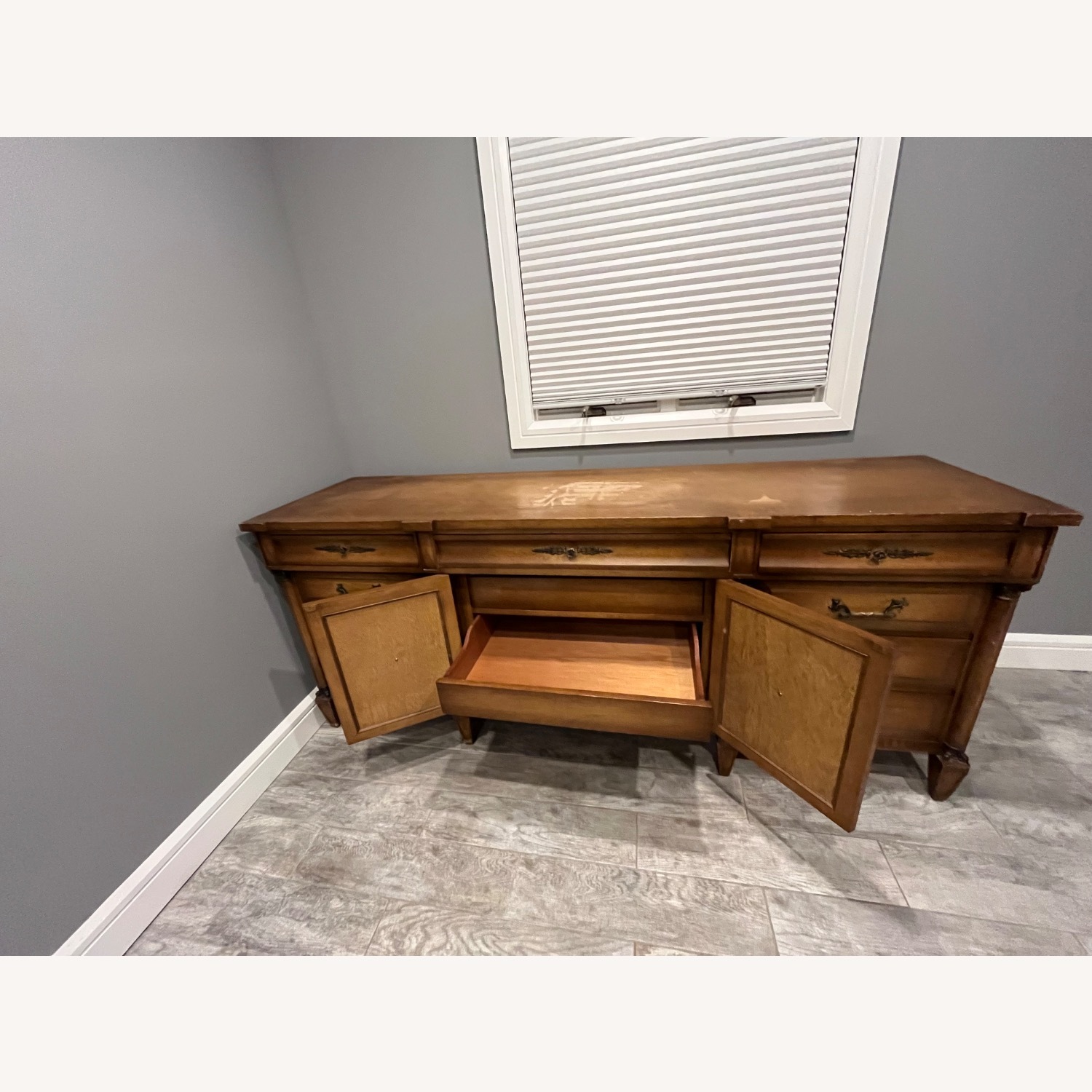 Vintage/Antique  Dark Brown Wood Dresser - image-5