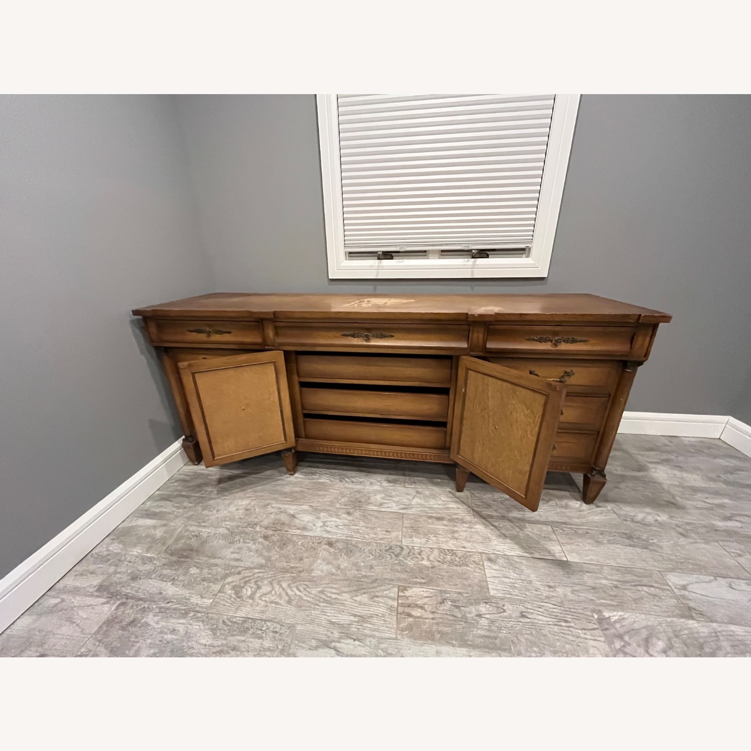 Vintage/Antique  Dark Brown Wood Dresser - image-6