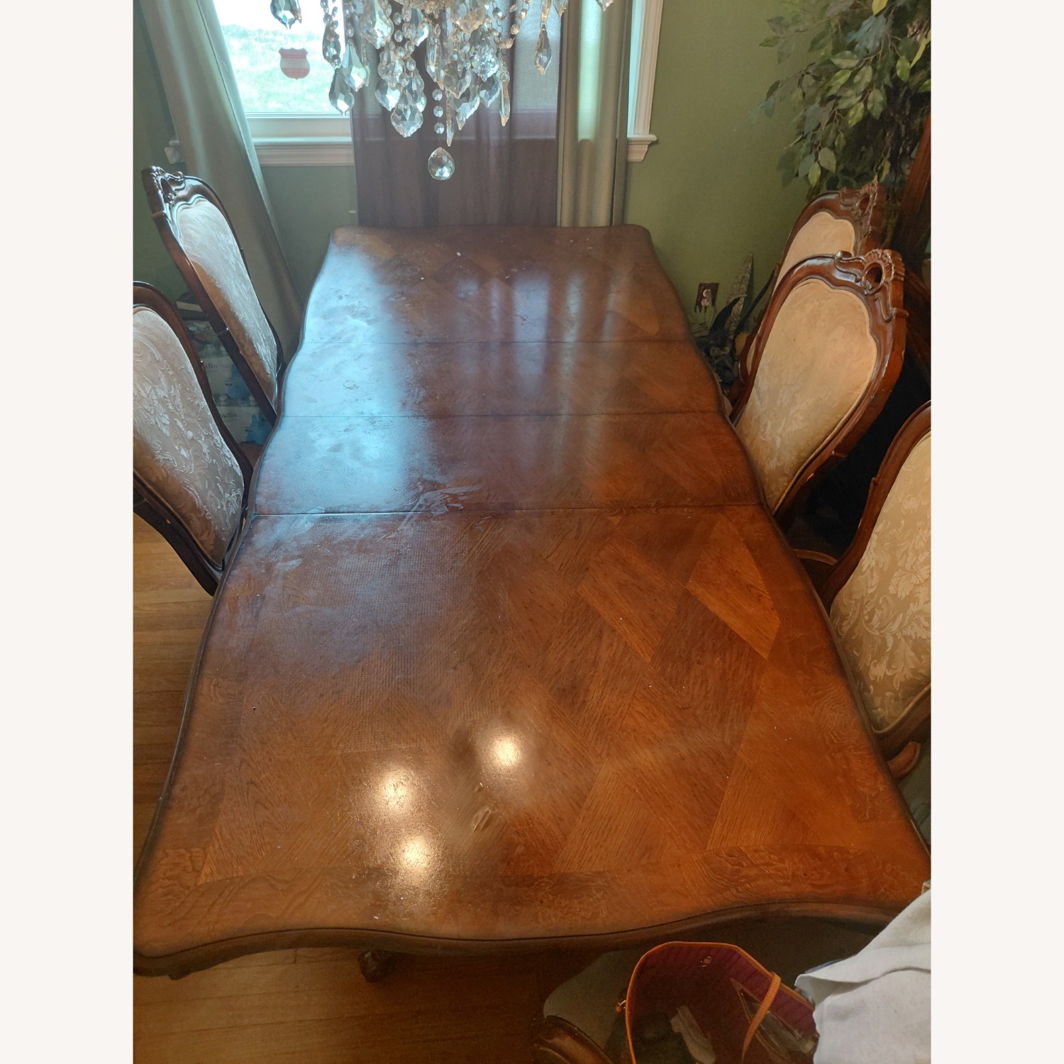 Marlo Furniture  Dark Brown Wood Dining Set - image-1