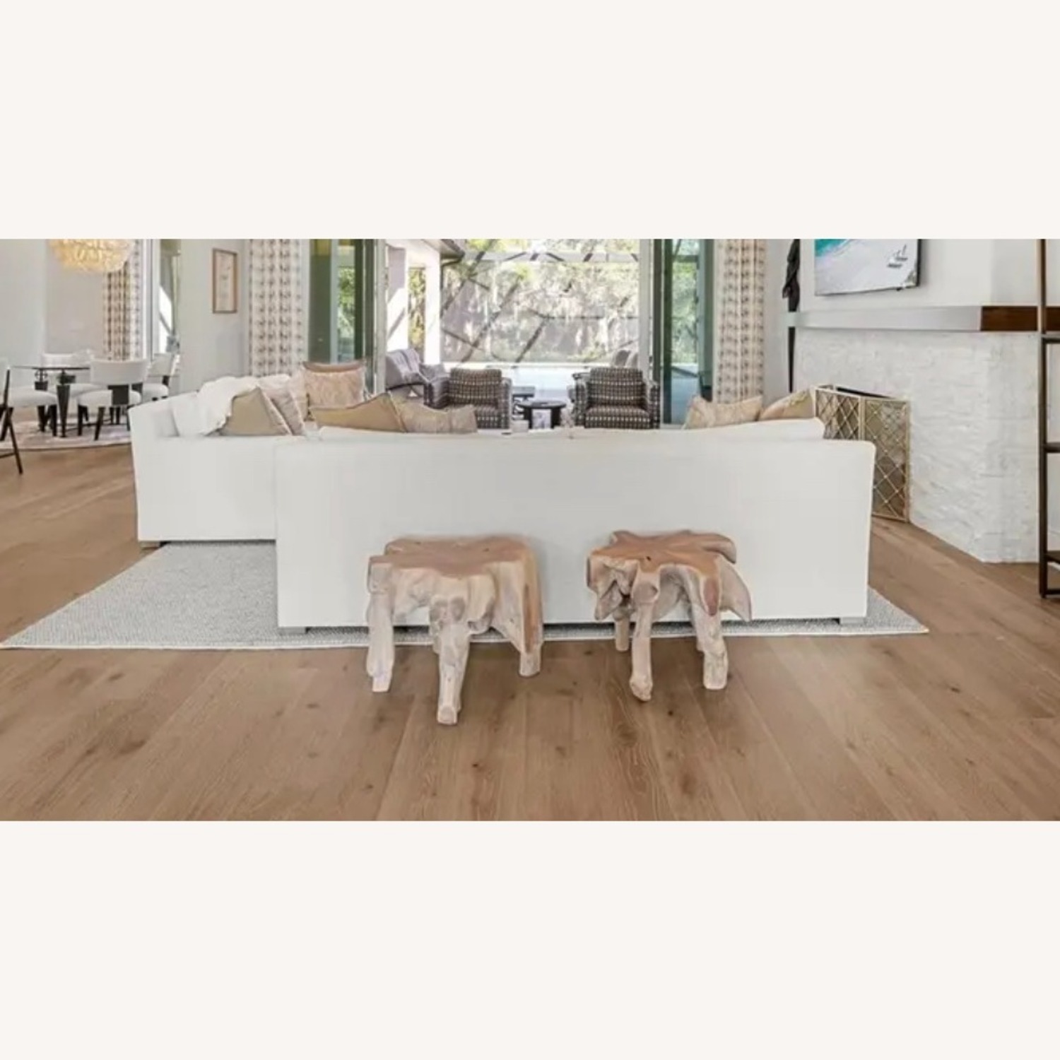 Restoration Hardware Belgian Track Natural 2 Seater Sofa - image-2