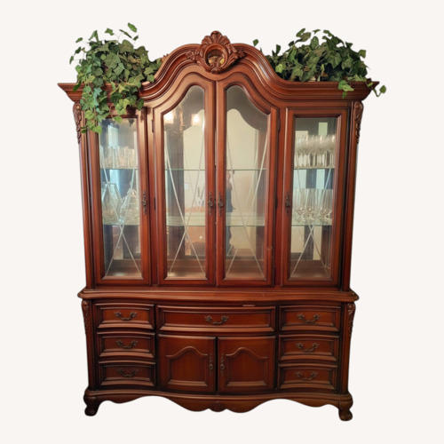 Used Marlo Furniture  Dark Brown Wood Sideboard for sale on AptDeco