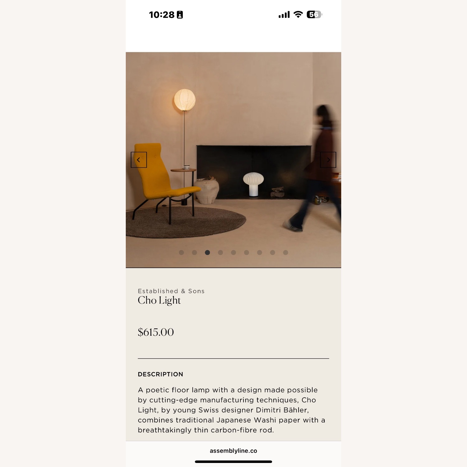 Natural Metal Floor Lamp - image-5