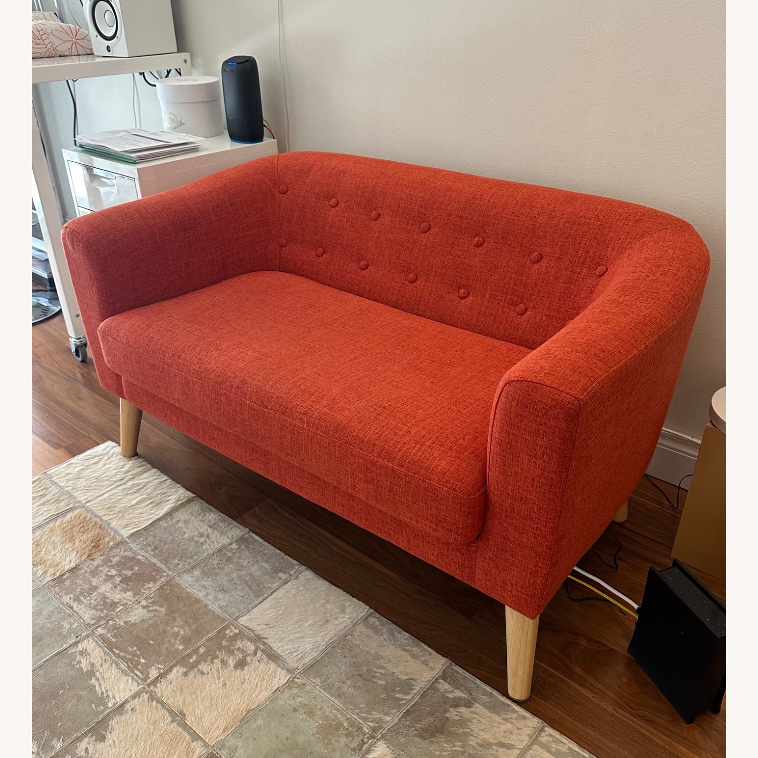 Christopher Knight Home Orange Fabric Loveseat - image-2