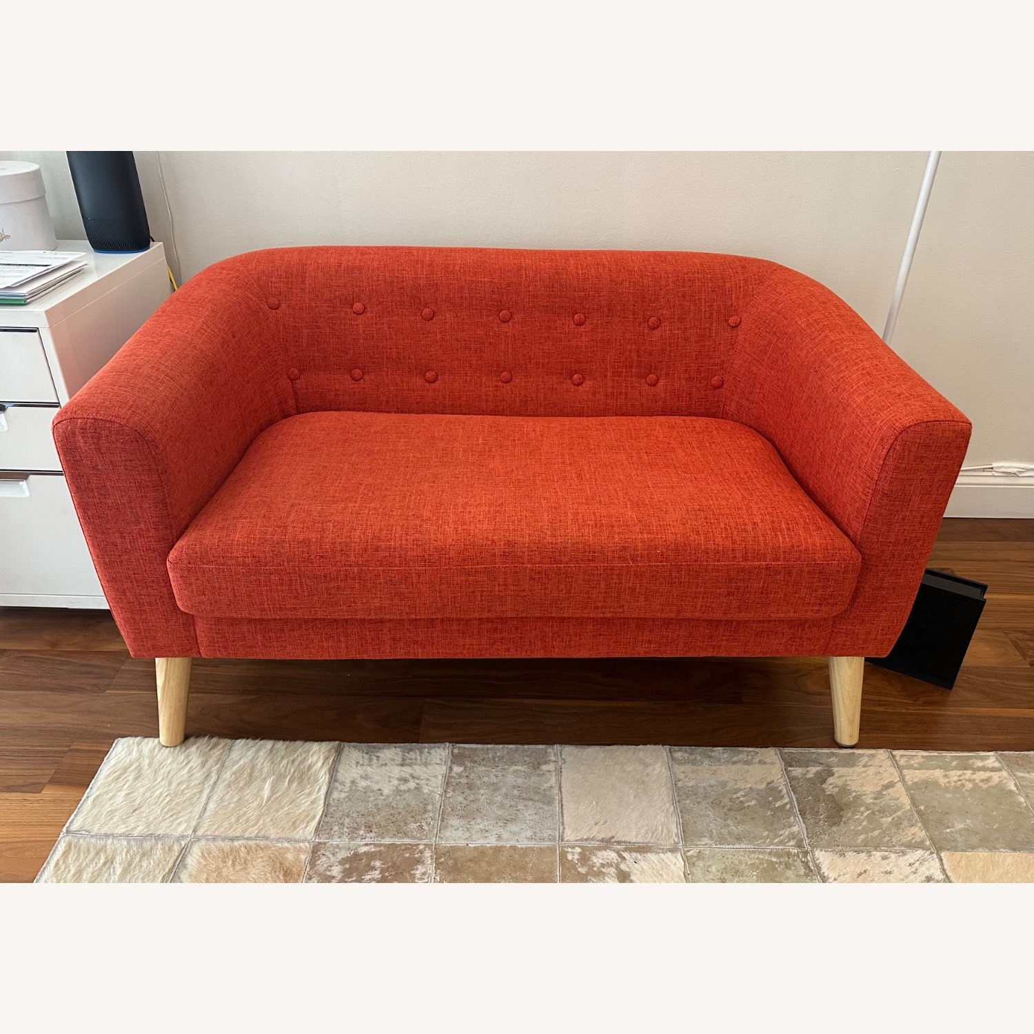 Christopher Knight Home Orange Fabric Loveseat - image-1