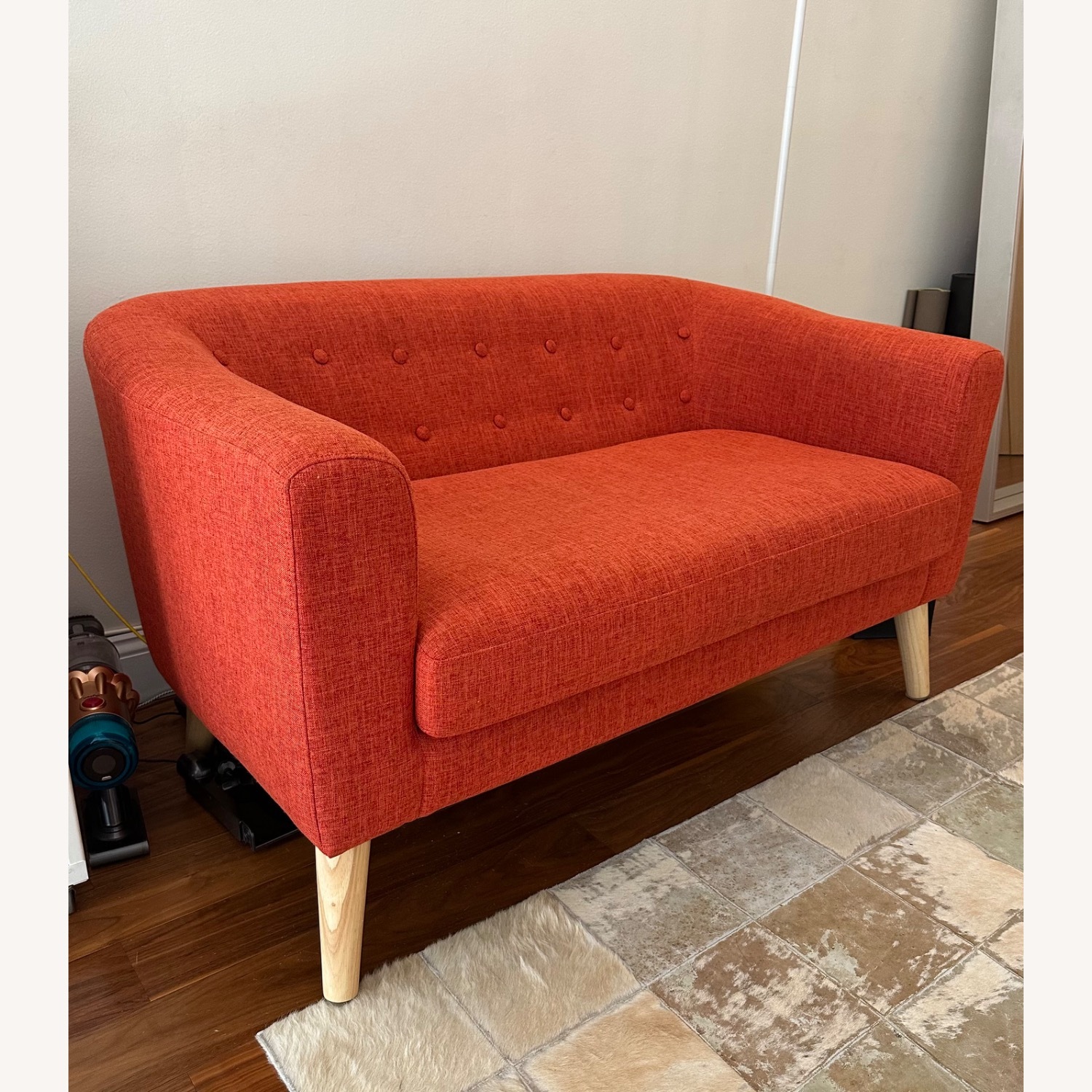 Christopher Knight Home Orange Fabric Loveseat - image-3