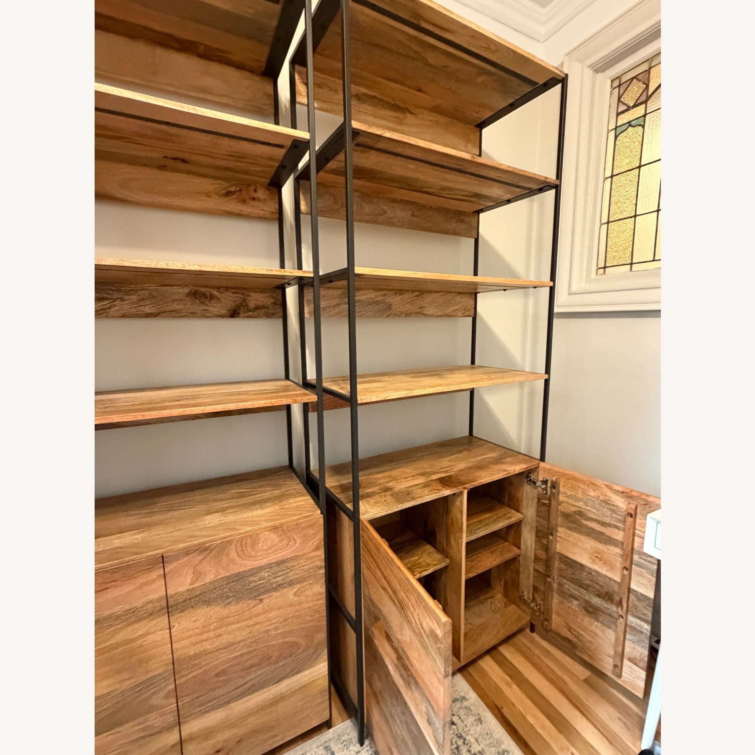 West Elm Industrial Natural Wood Bookcase - image-8