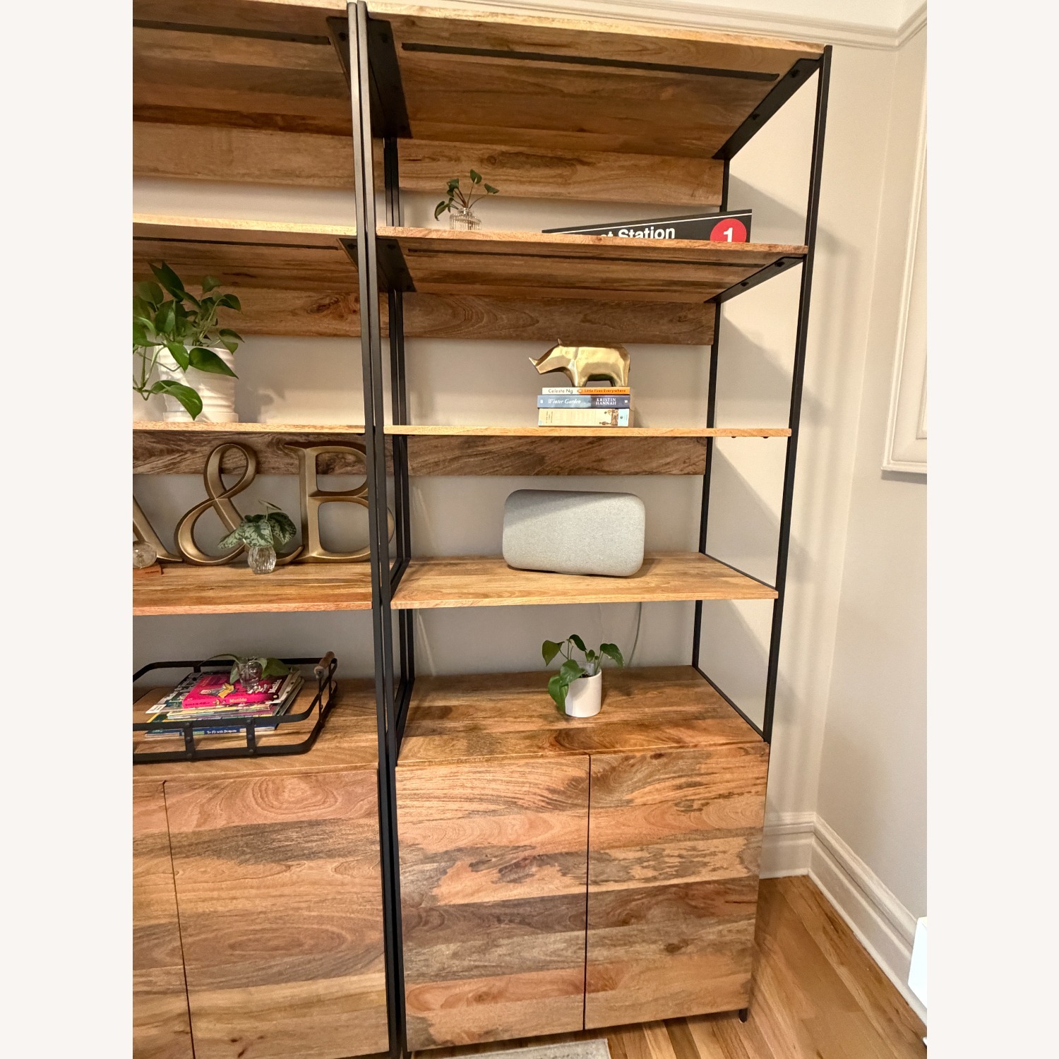 West Elm Industrial Natural Wood Bookcase - image-3
