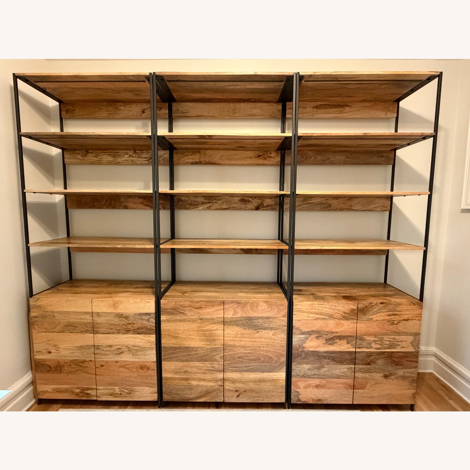West Elm Industrial Natural Wood Bookcase - image-4